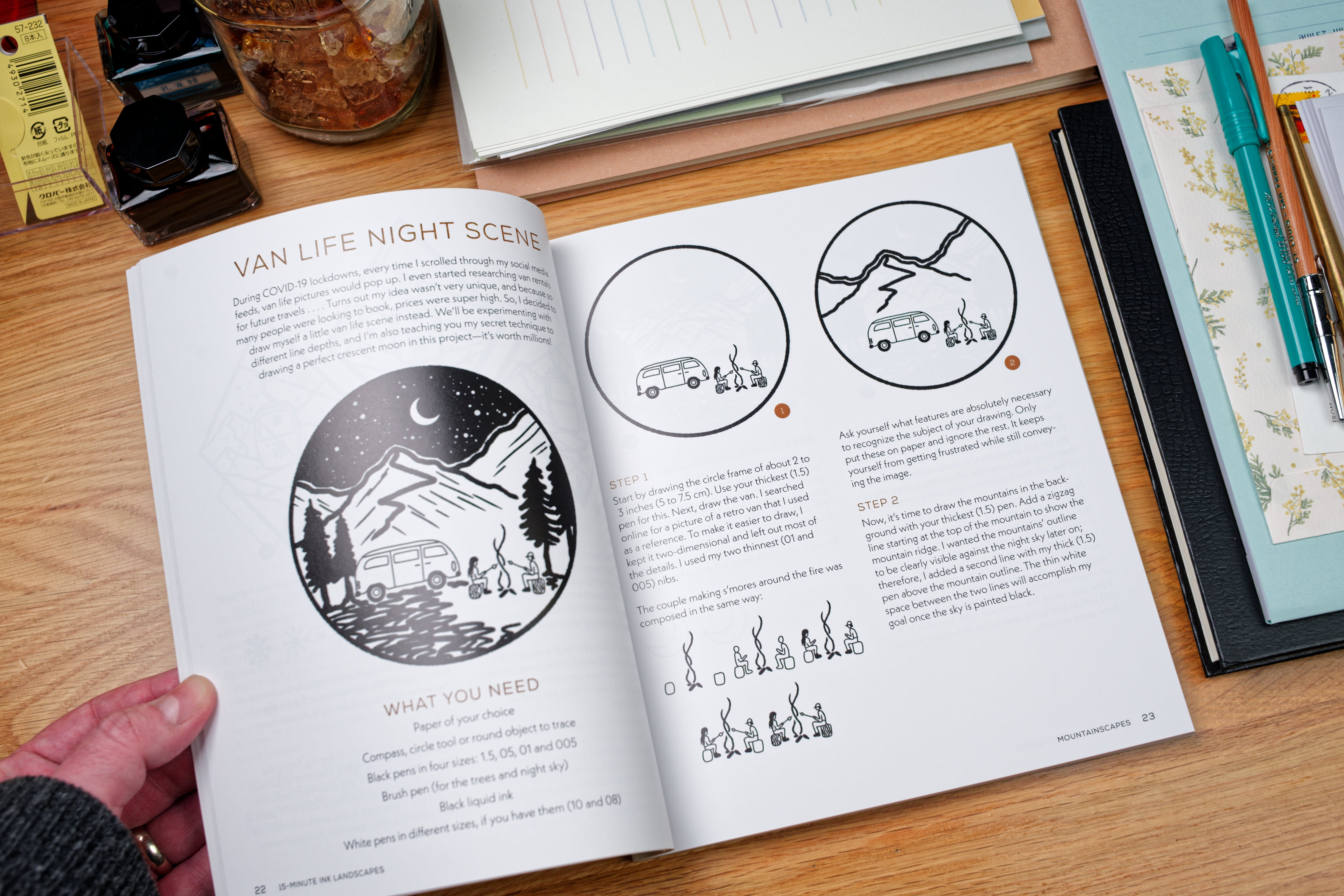 15-Minute Ink Landscapes