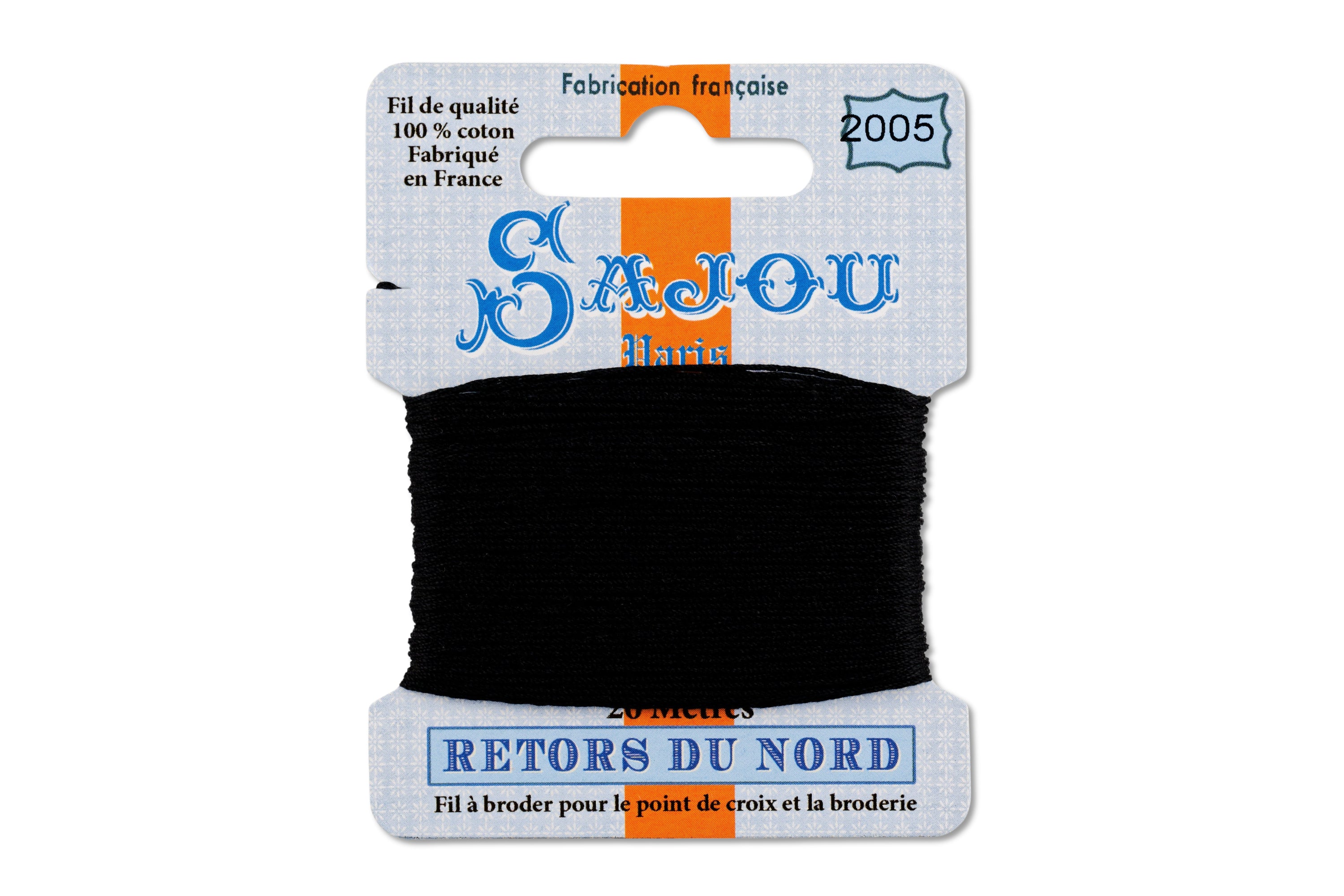 Retors du Nord Embroidery Floss, #2005 Black