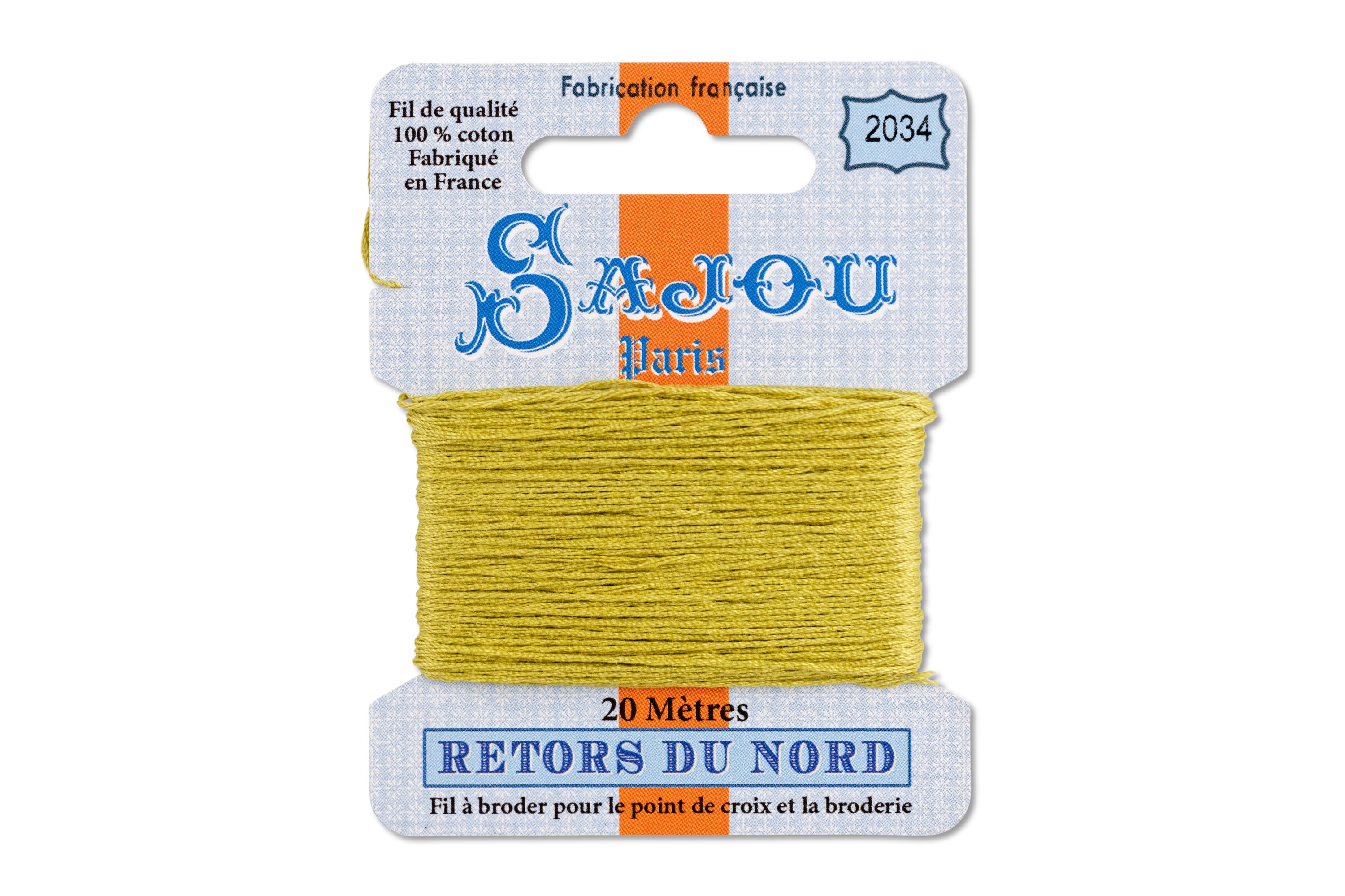 Retors du Nord Embroidery Floss, #2034 Moss