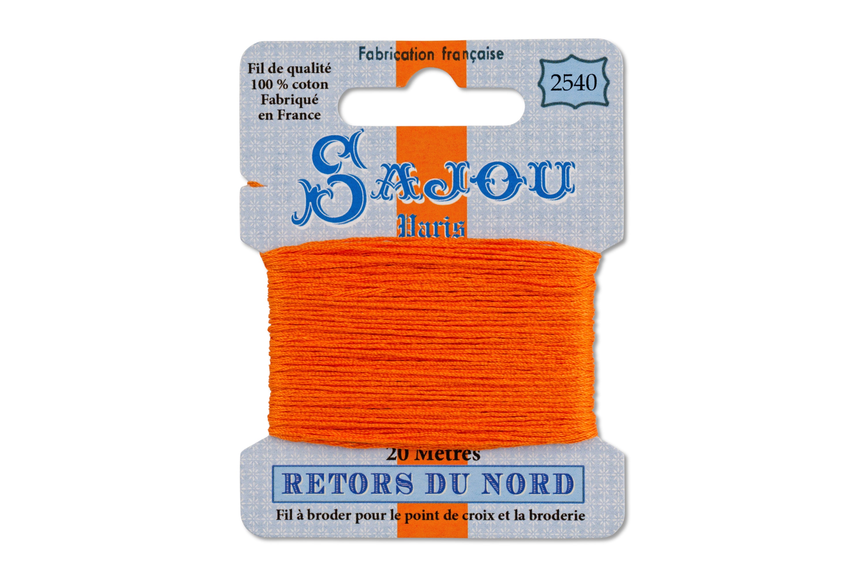 Retors du Nord Embroidery Floss, #2540 Mandarin