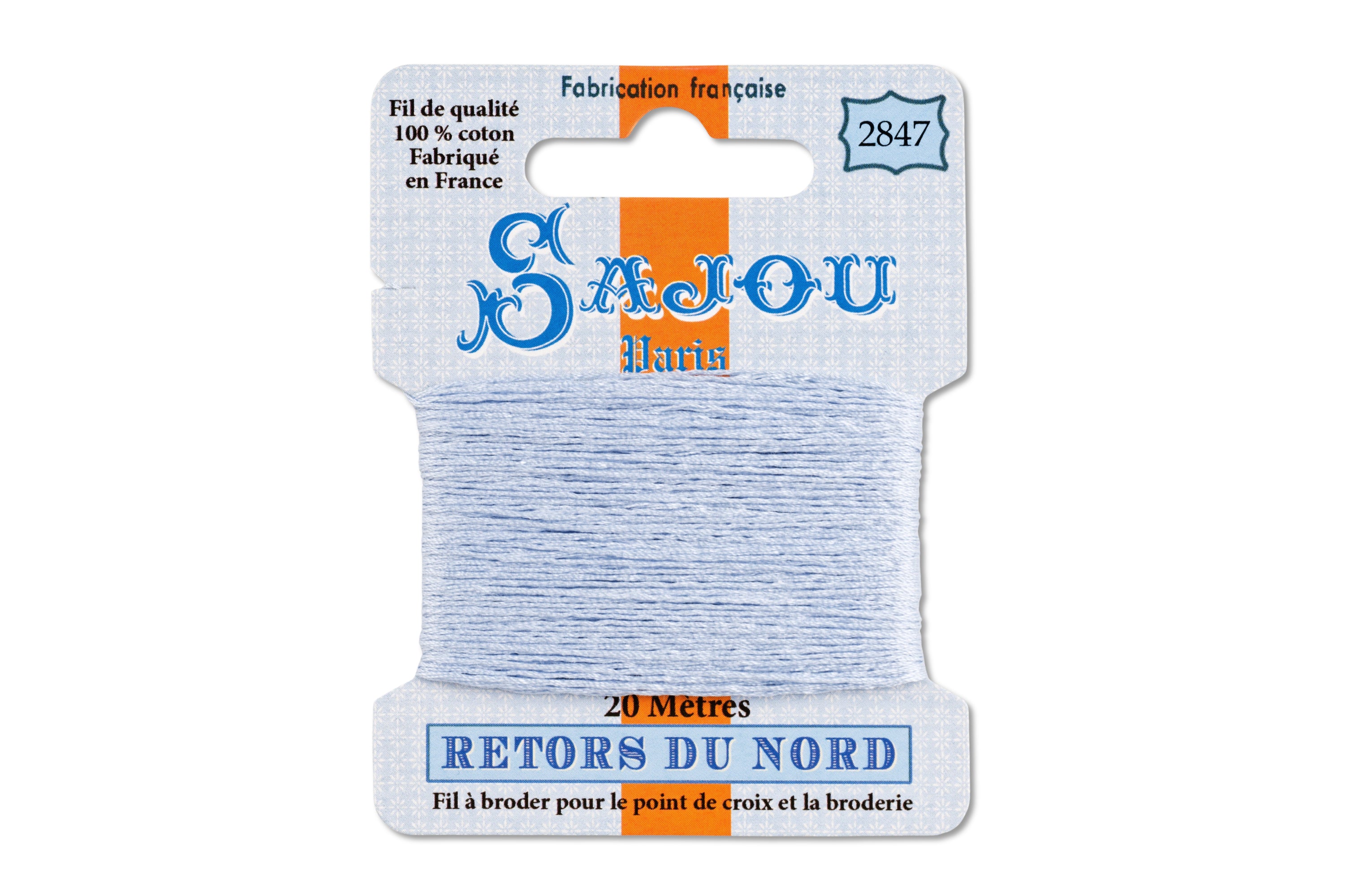 Retors du Nord Embroidery Floss, #2847 Pale Blue