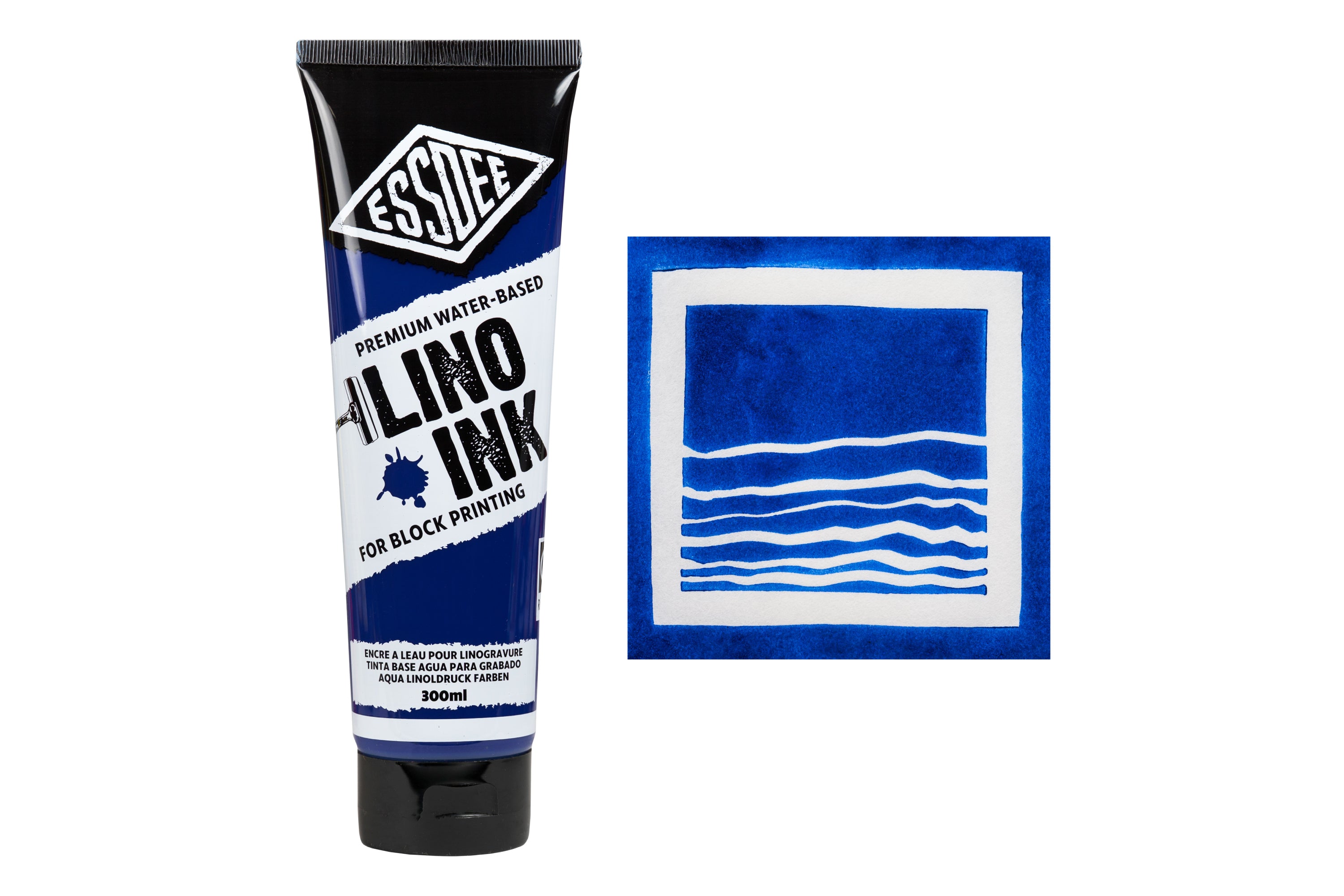 Essdee Premium Block Printing Ink, Brilliant Blue, 300 mL