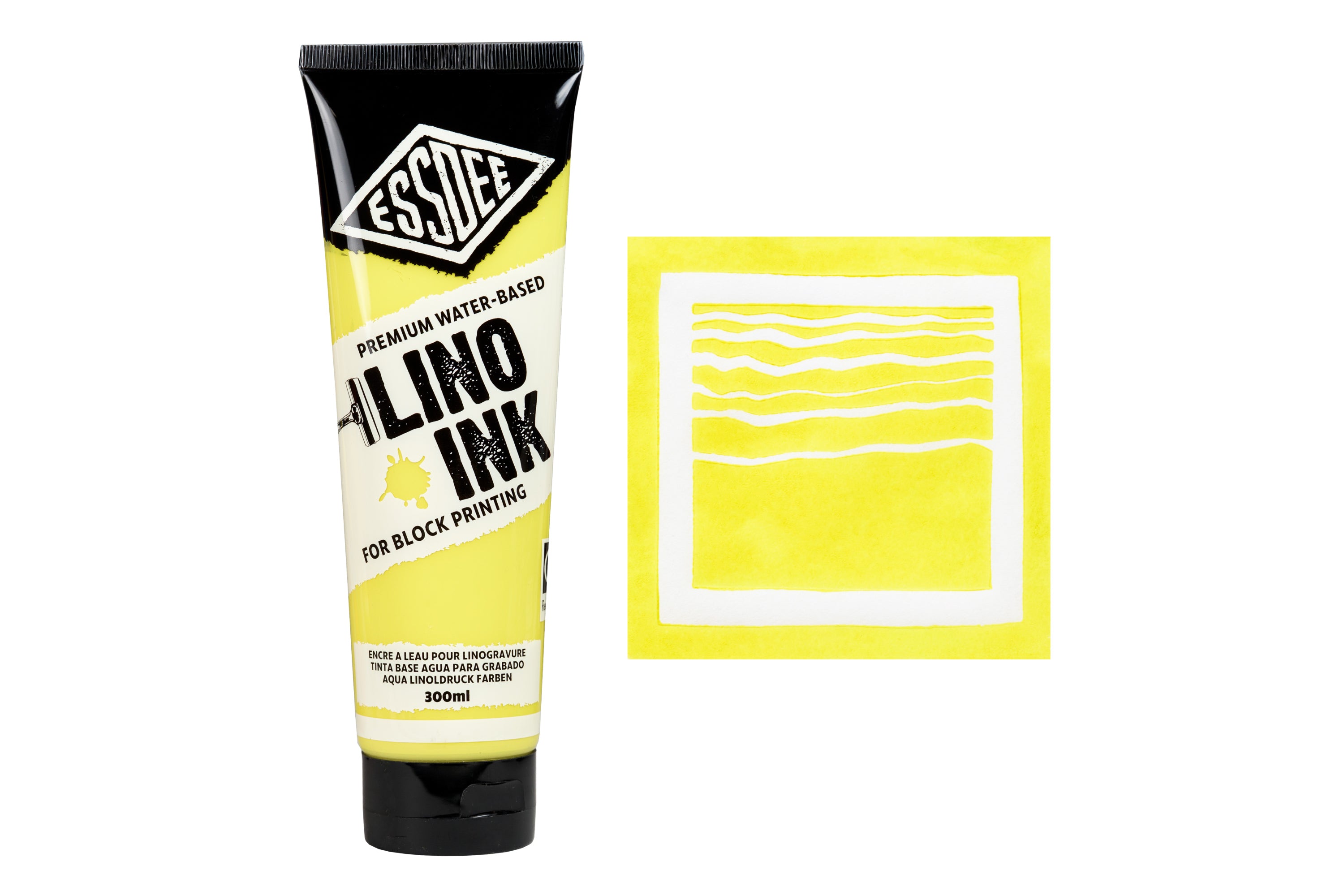 Essdee Premium Block Printing Ink, Lemon Yellow, 300 mL