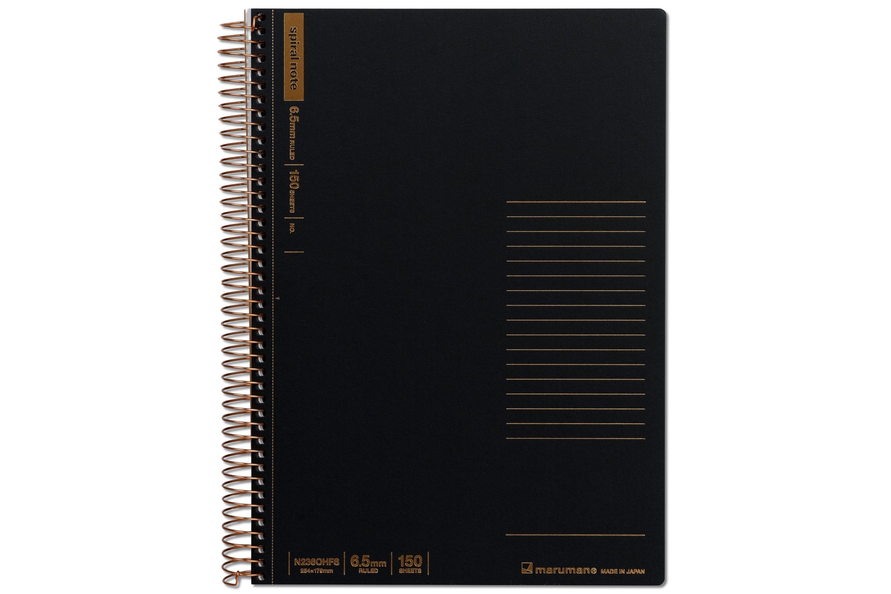 Spiral Note 150, Ruled (Black Cover)
