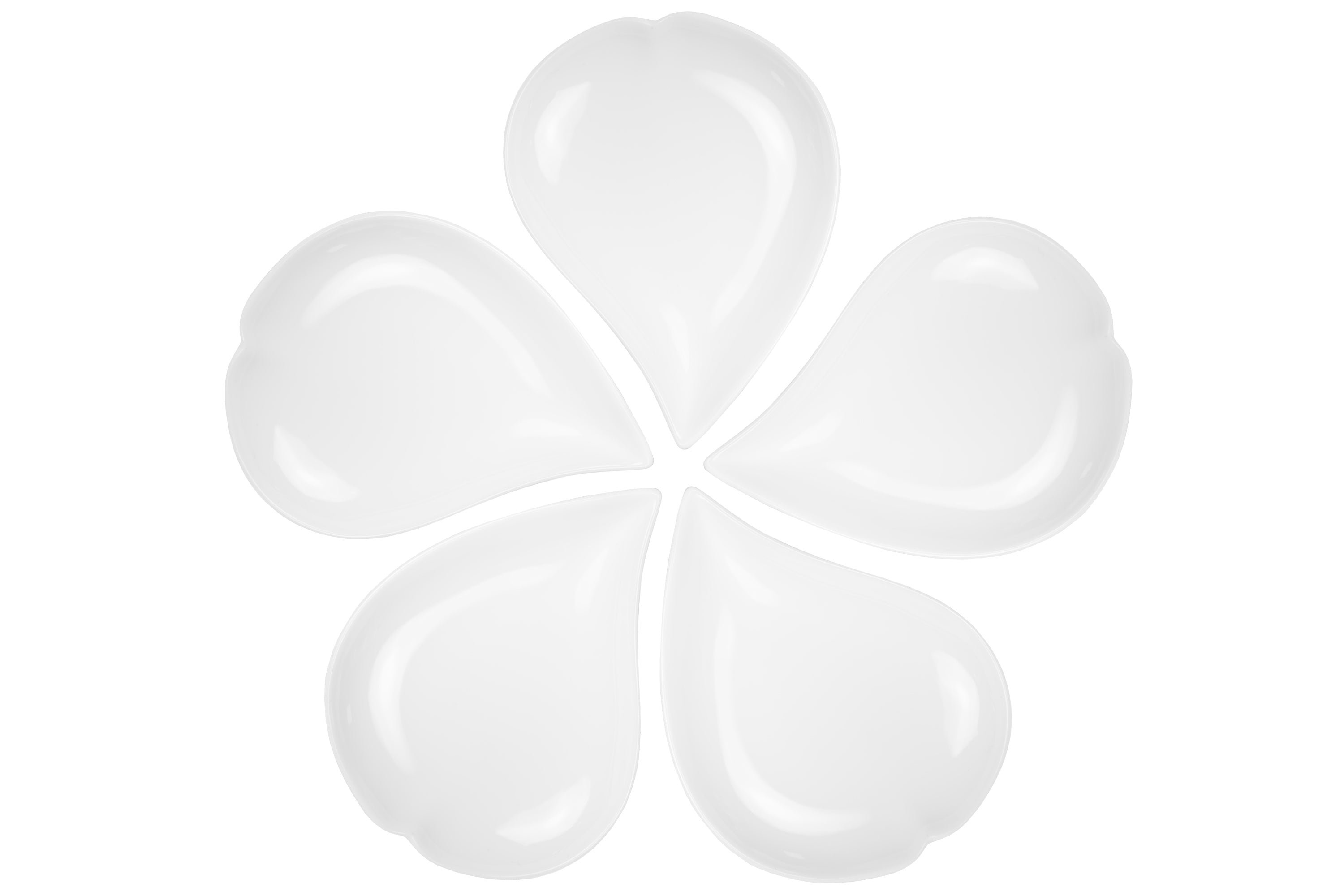 Porcelain Petal Palettes, Stacking Set of 5