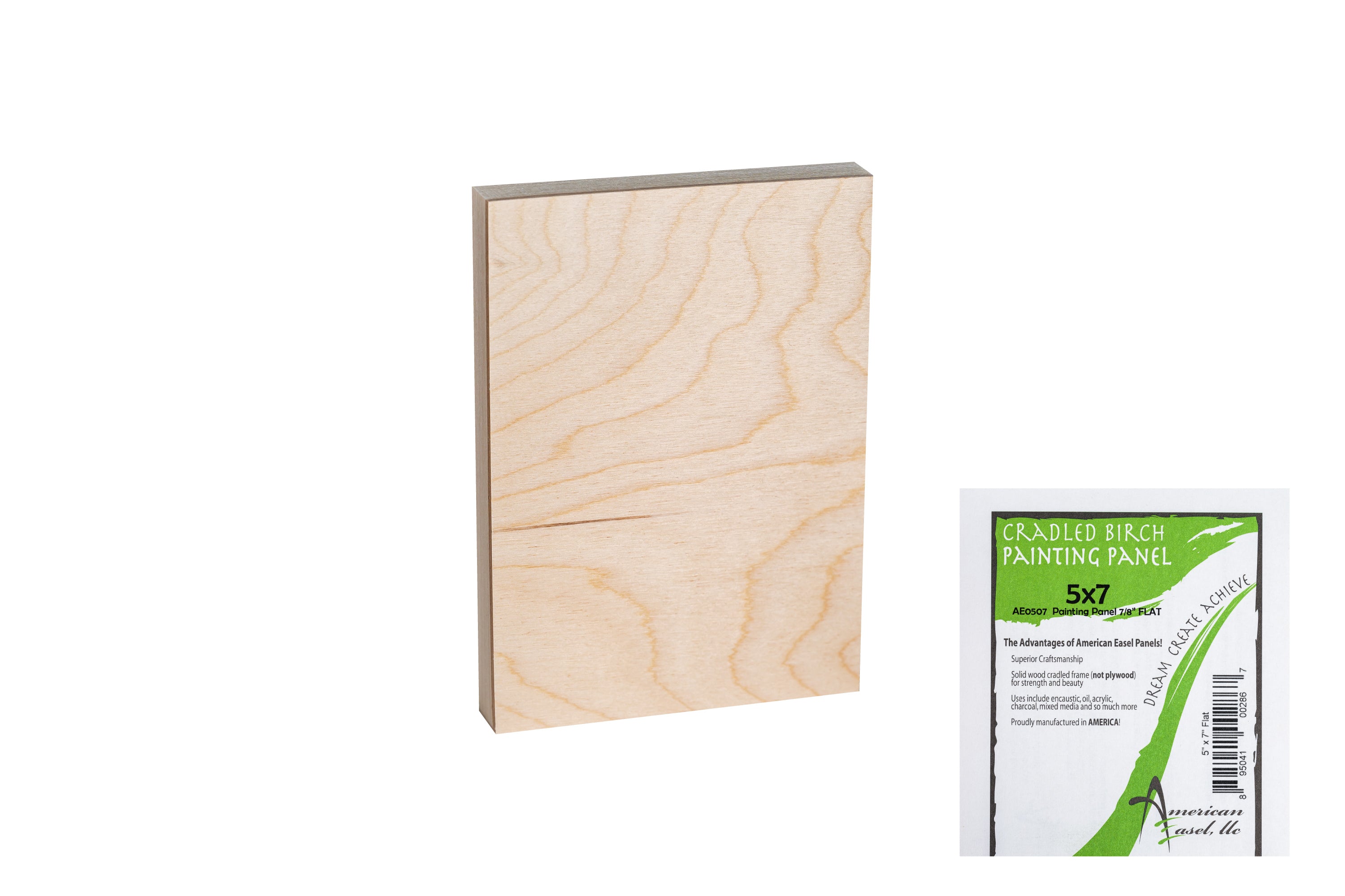 Cradled Birch Painting Panel, Studio Depth (7/8")