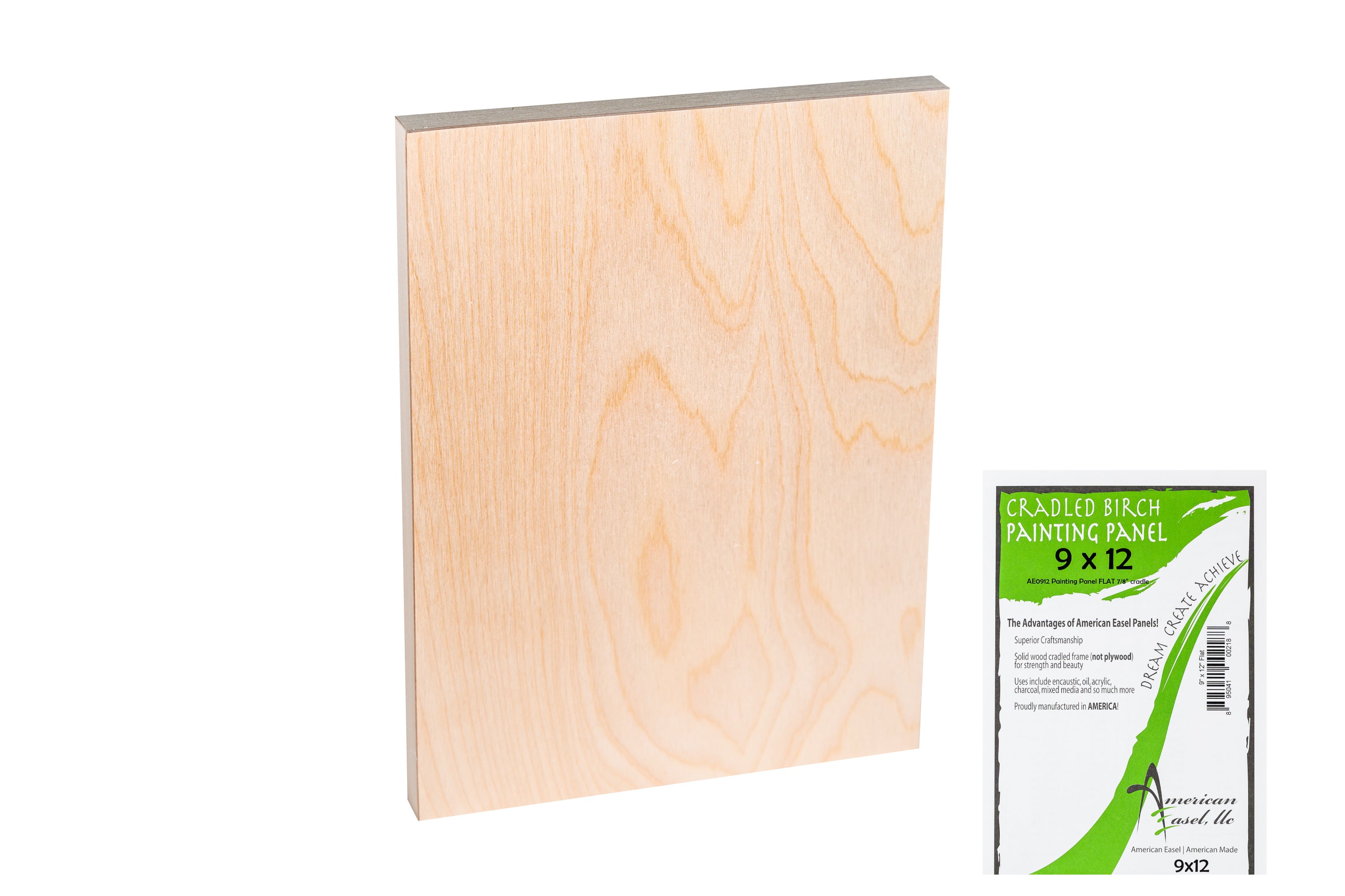 Cradled Birch Painting Panel, Studio Depth (7/8")