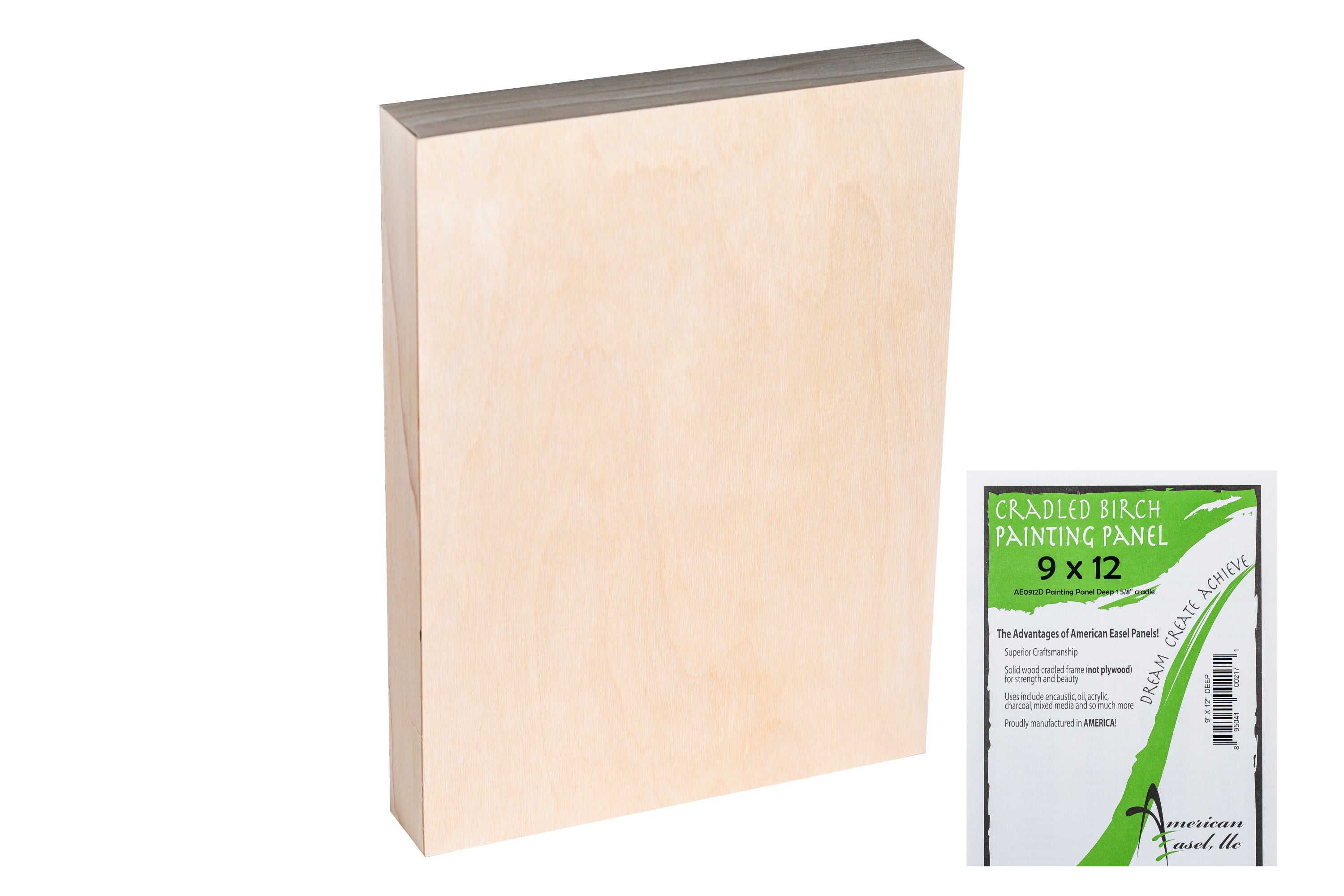 Cradled Birch Painting Panel, Gallery Depth (1 5/8")