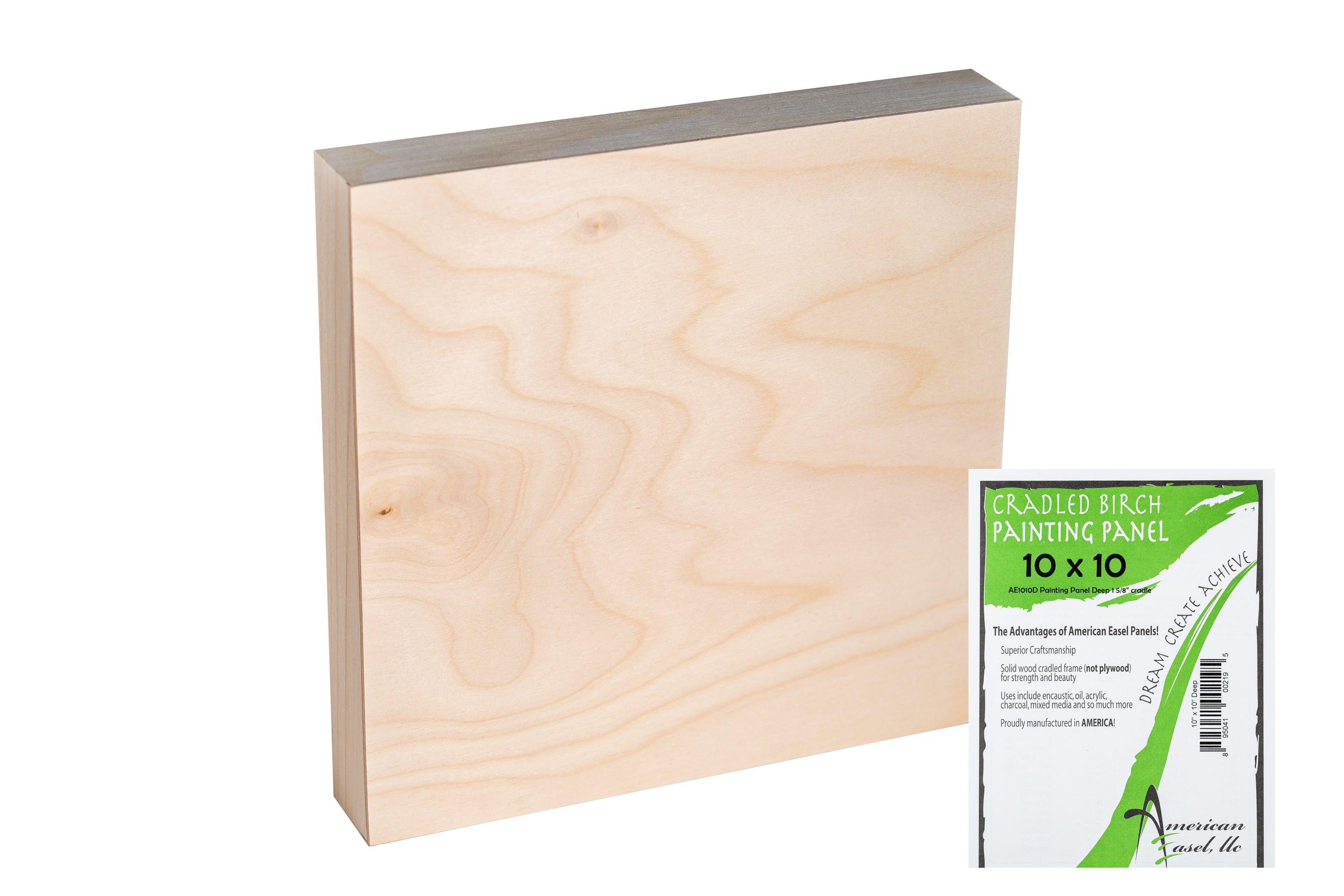 Cradled Birch Painting Panel, Gallery Depth (1 5/8")