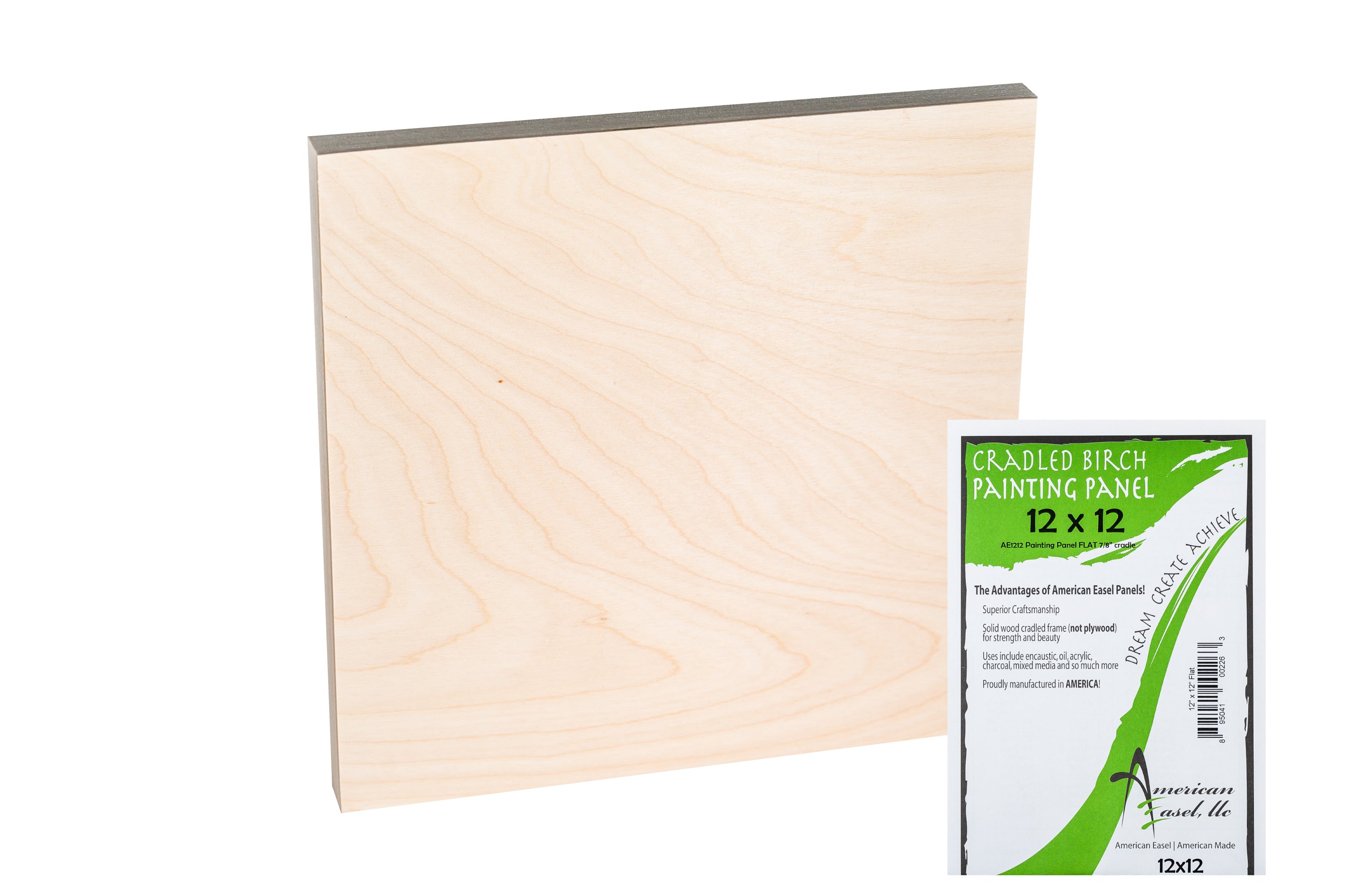 Cradled Birch Painting Panel, Studio Depth (7/8")