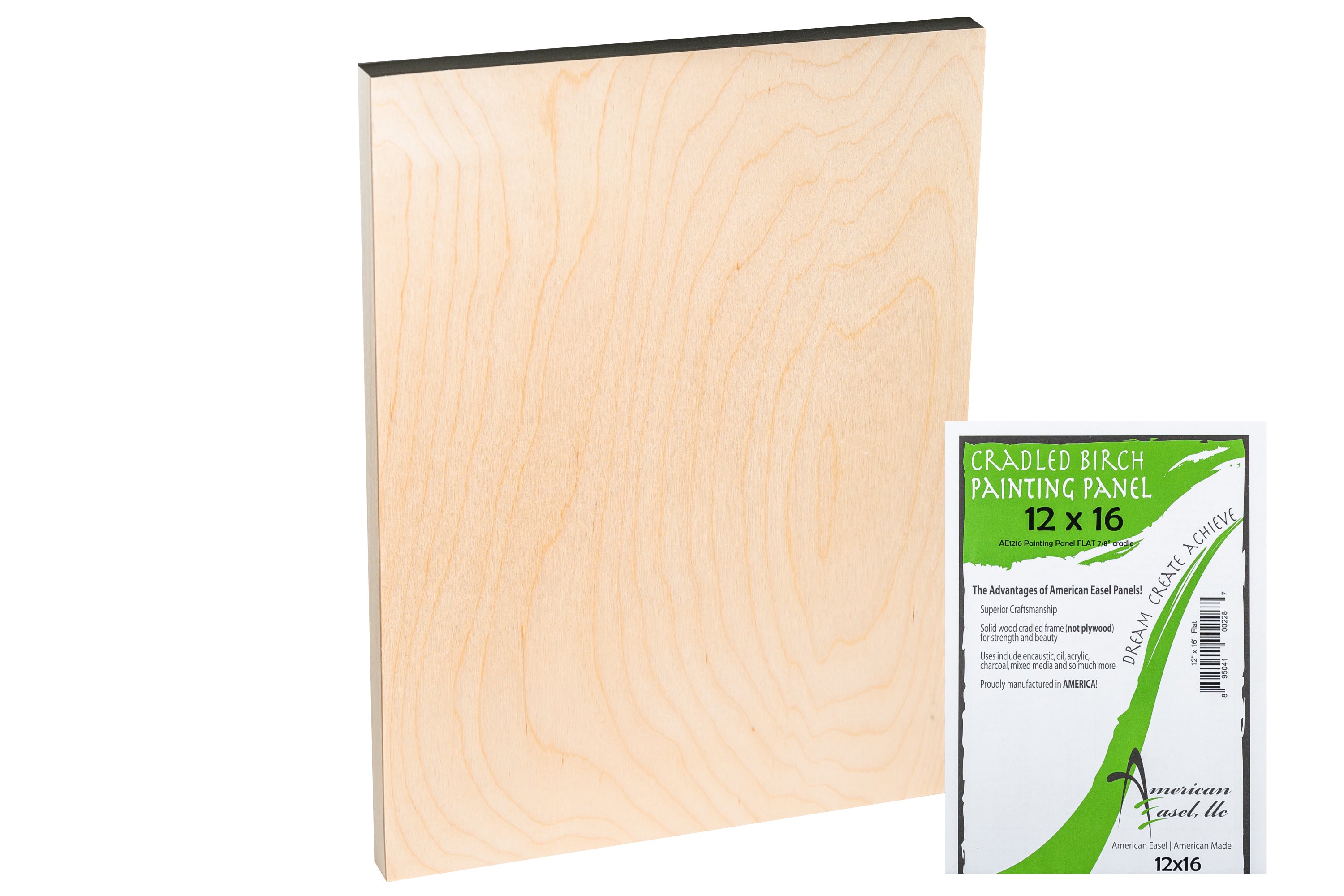 Cradled Birch Painting Panel, Studio Depth (7/8")