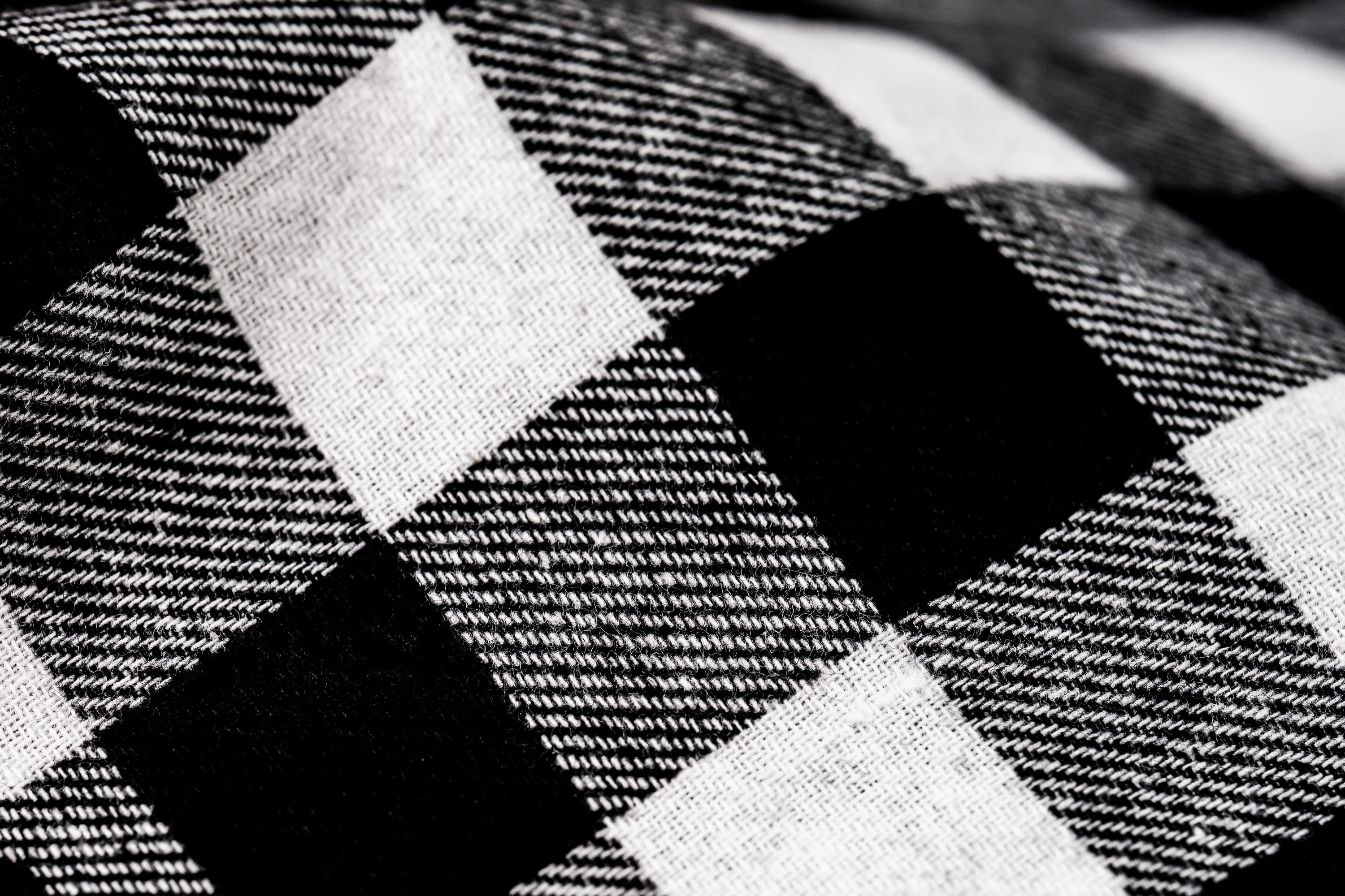 Yarn-Dyed Cotton Flannel, Black Buffalo Check