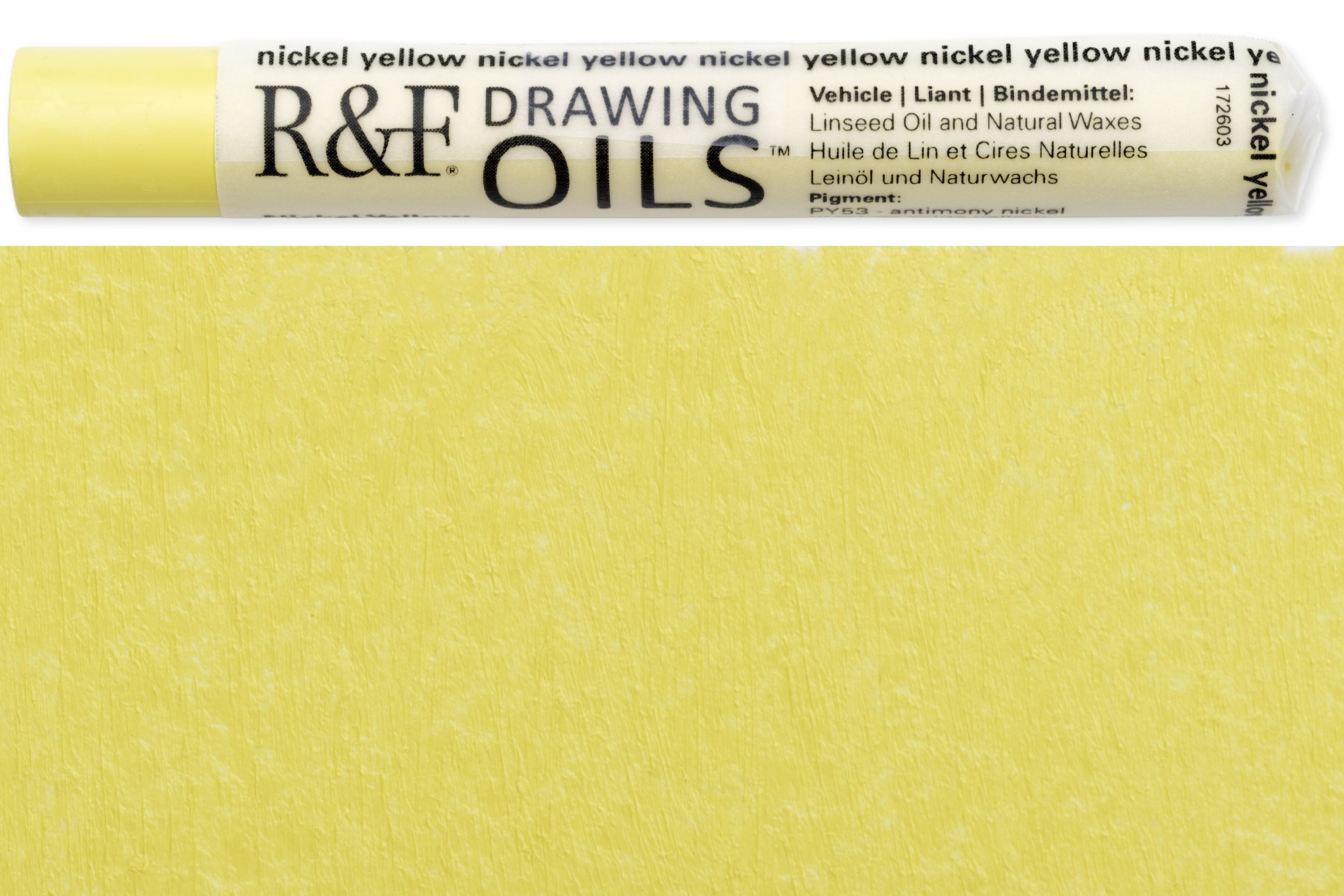 R&F Drawing Oils #3123, Nickel Yellow