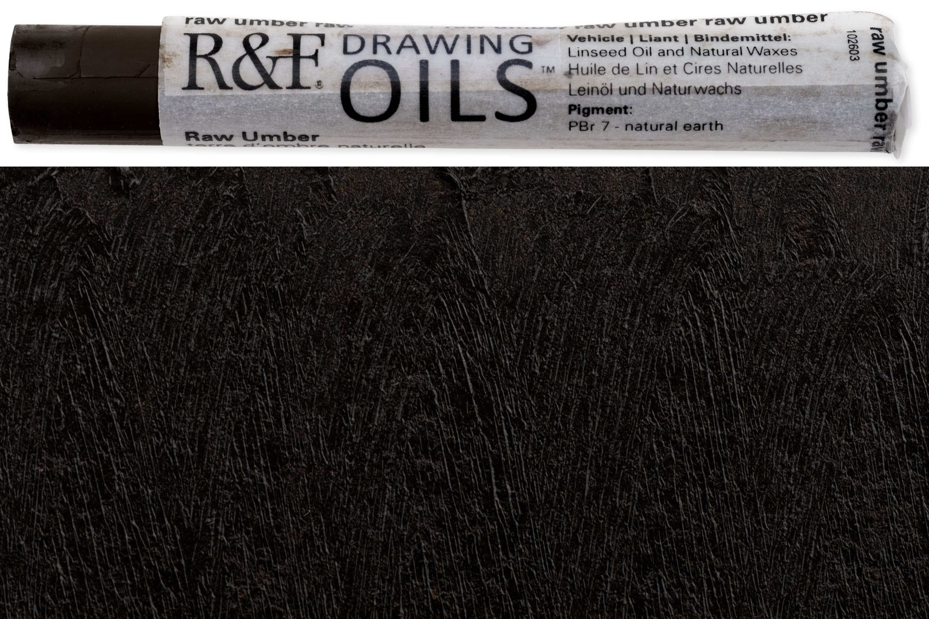 R&F Drawing Oils #3132, Raw Umber