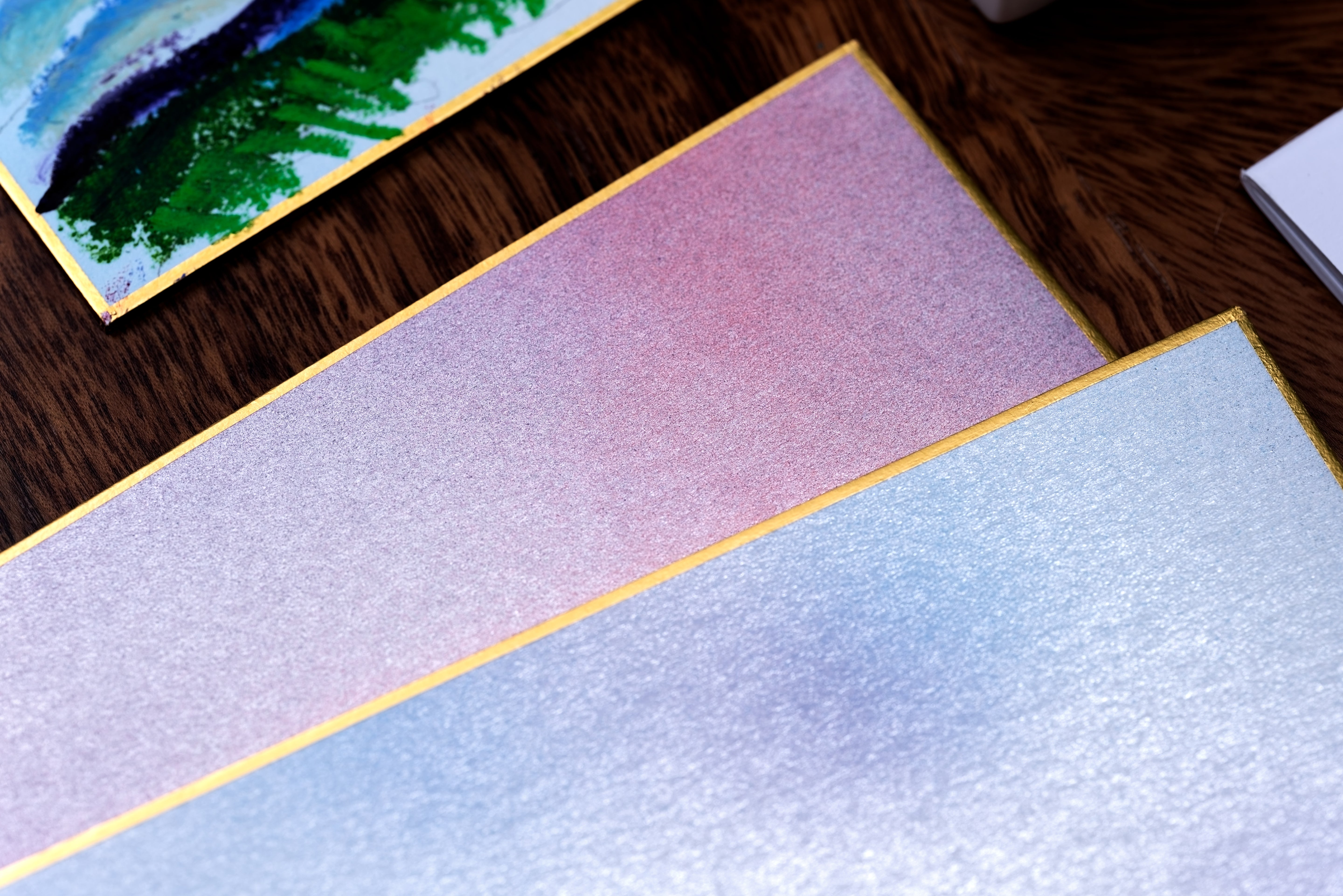 Hand-Colored Shikishi Boards, Set of 2