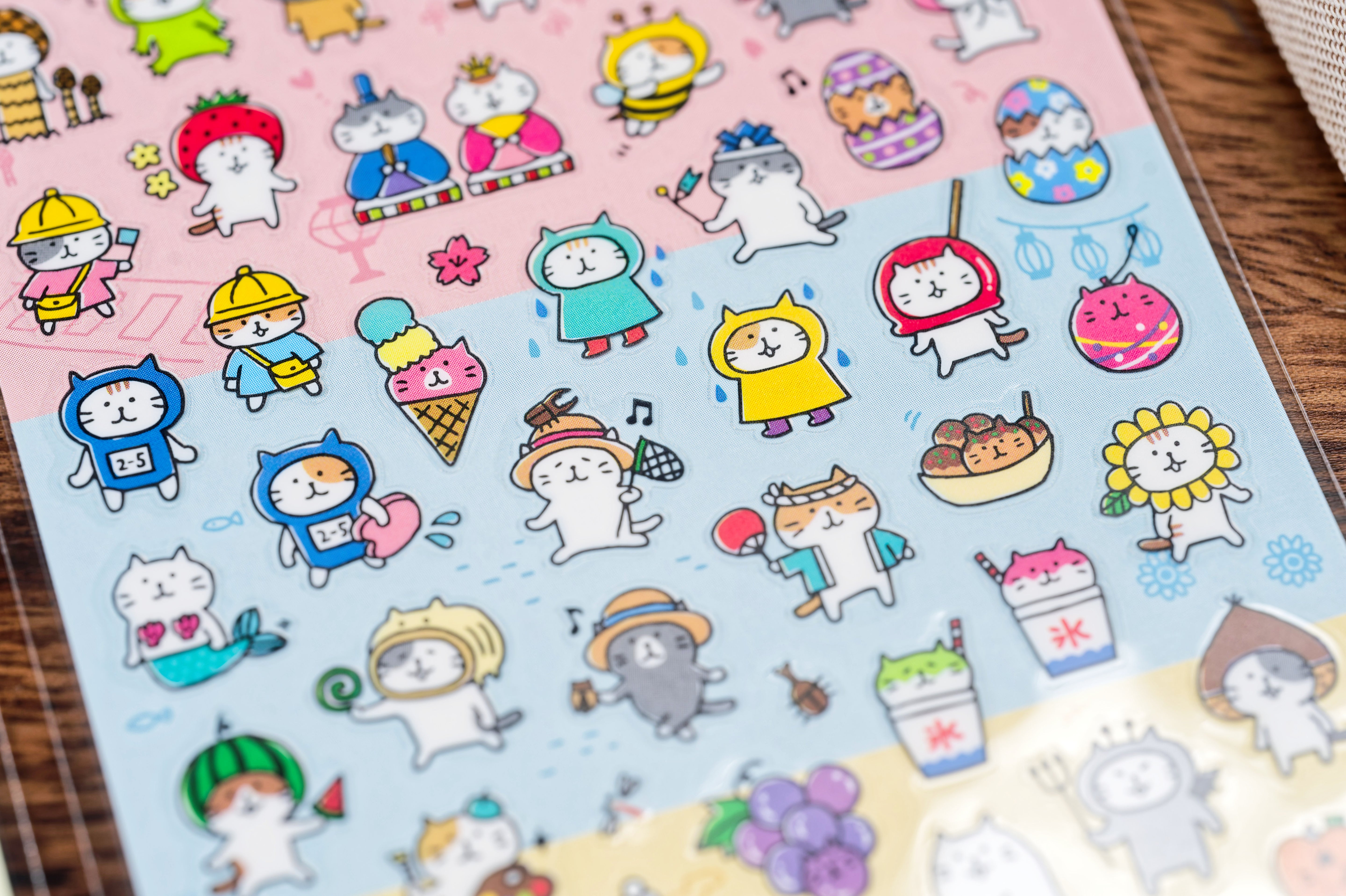 Costume Cats Sticker Sheet