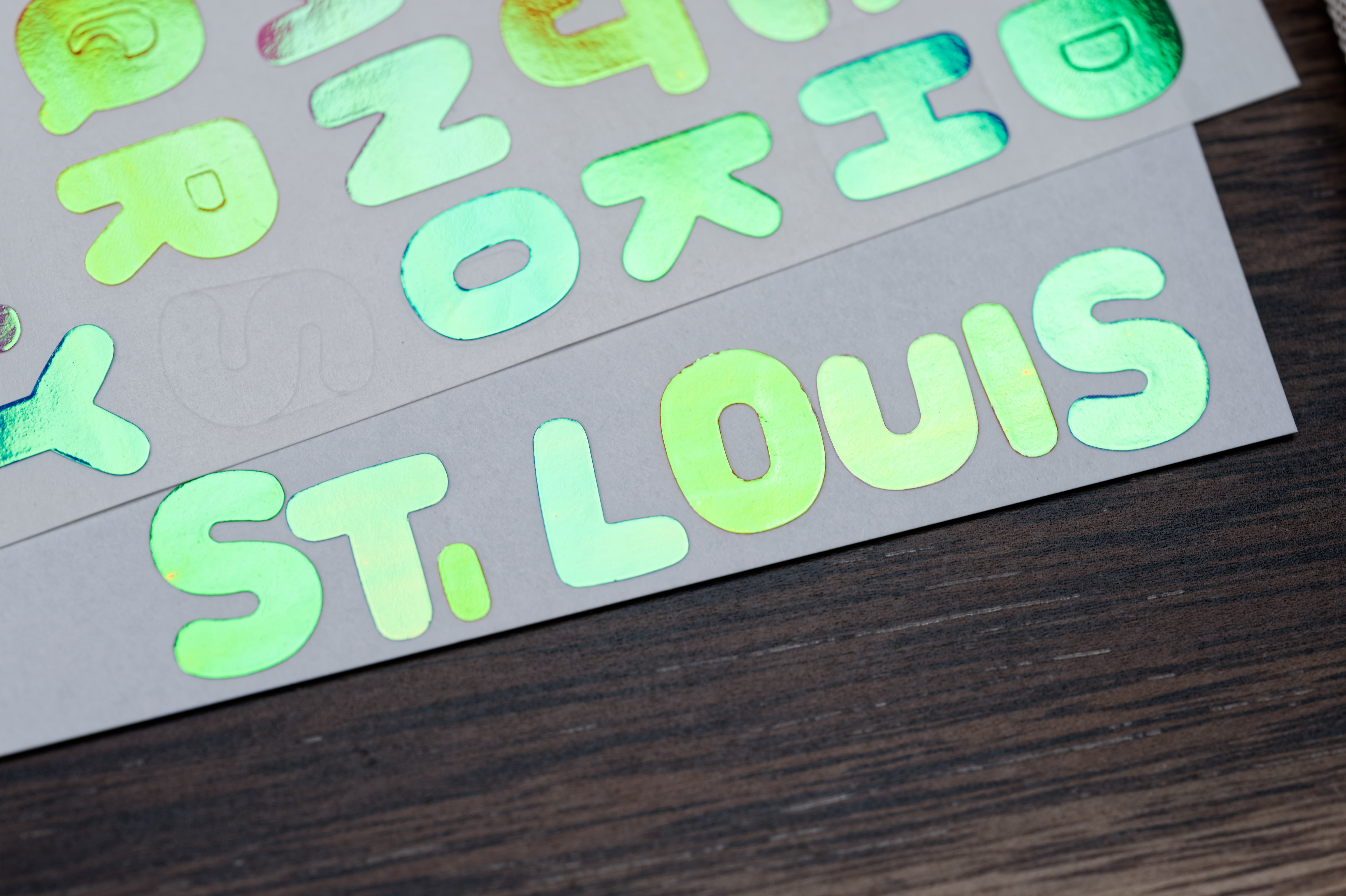 Aurora-Foil Alphabet Sticker Sheet