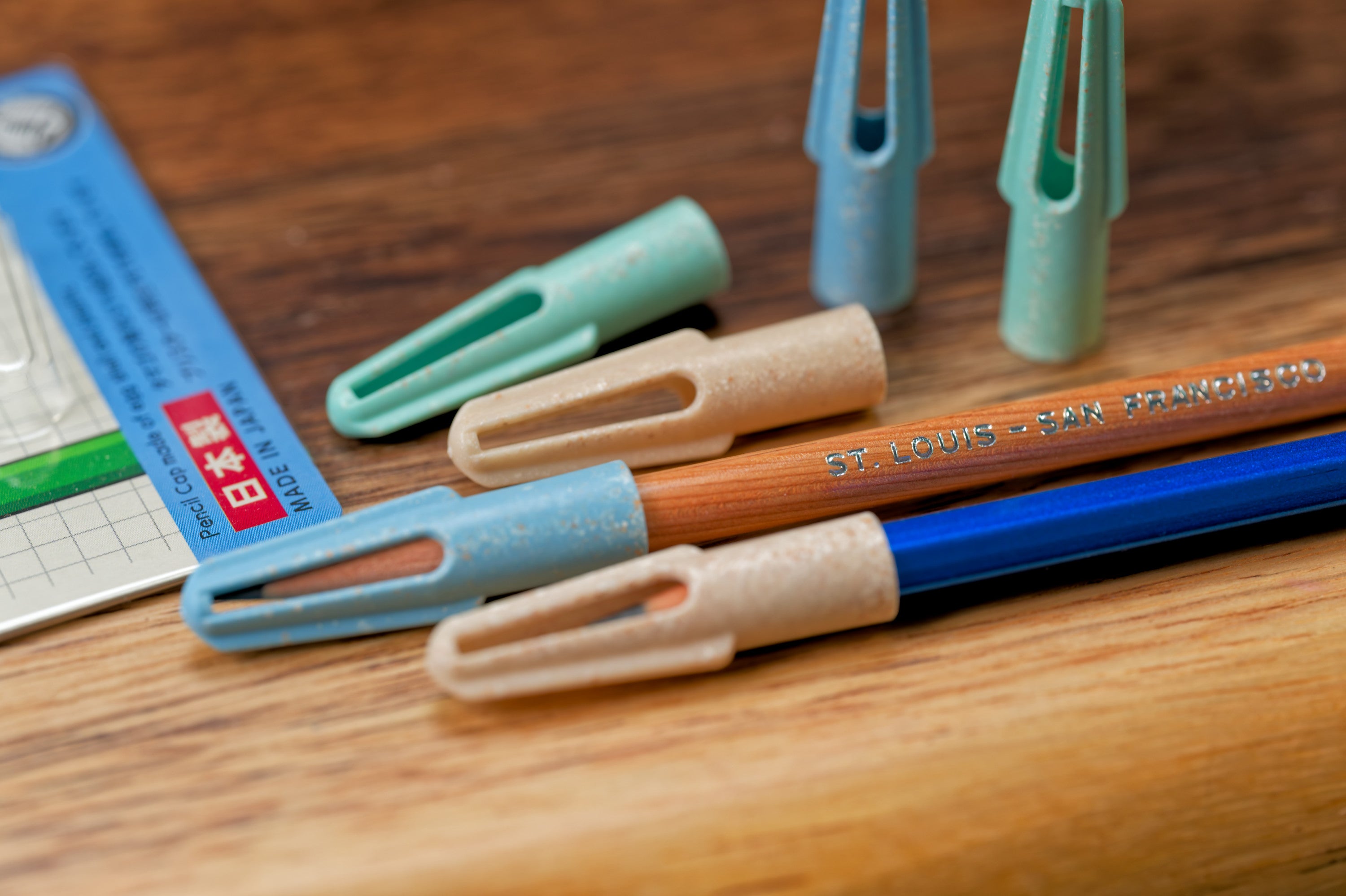 Eggshell Resin Pencil Caps, Set of 6