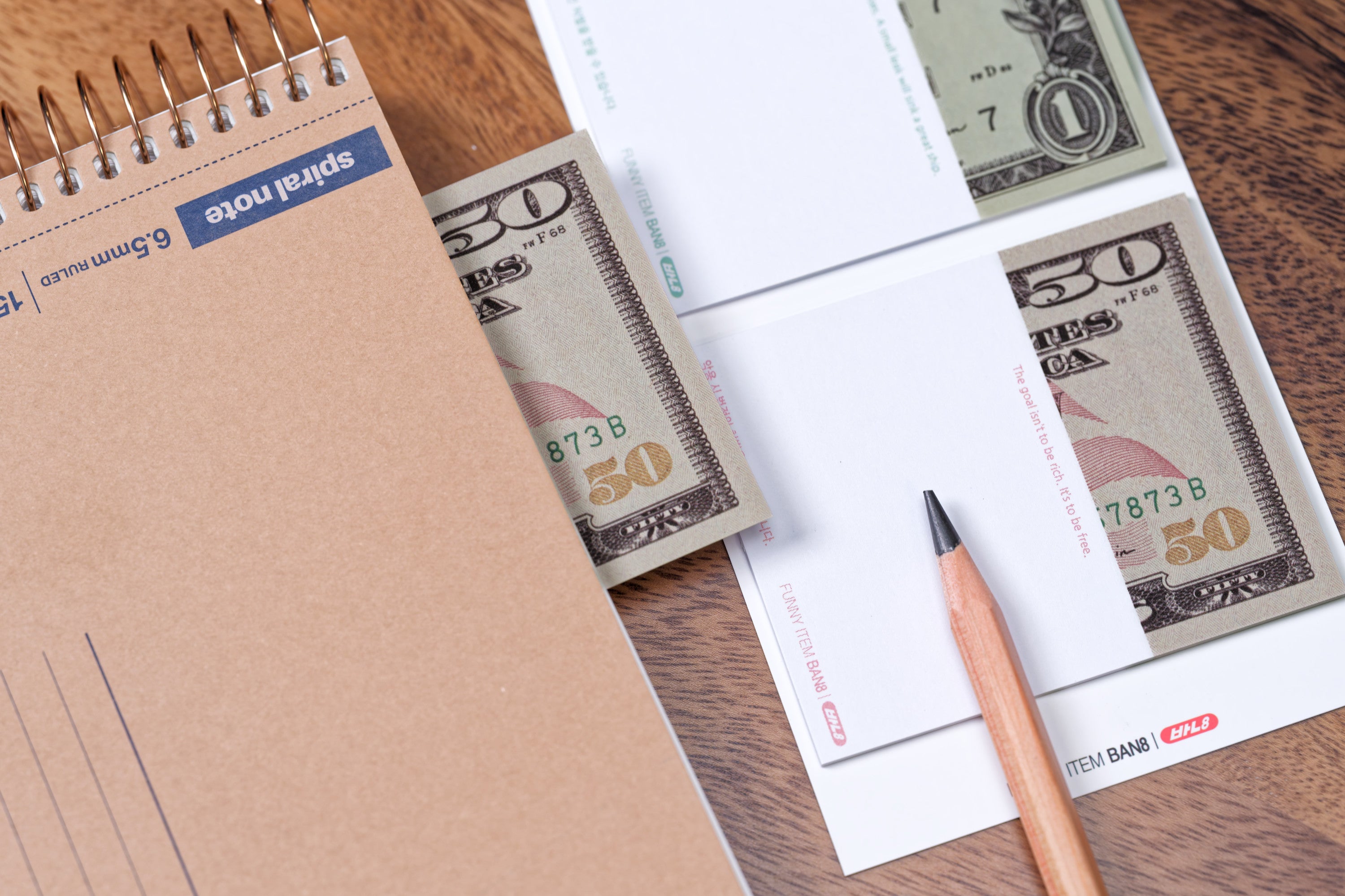 Not Dollars Sticky Note Pads, Set of 2
