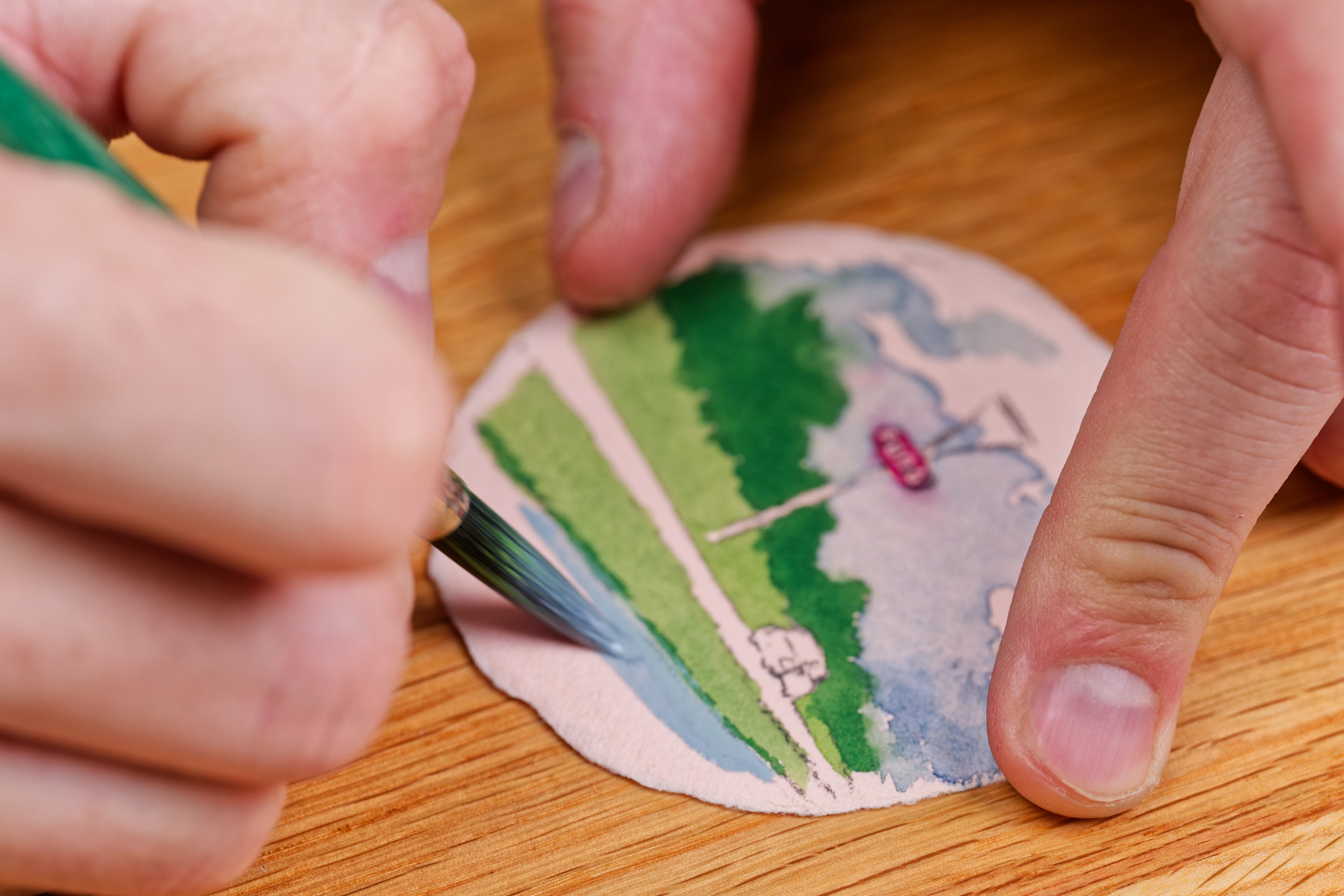 Handmade Cotton Watercolor Paper, 2.5" Circles, Set of 3