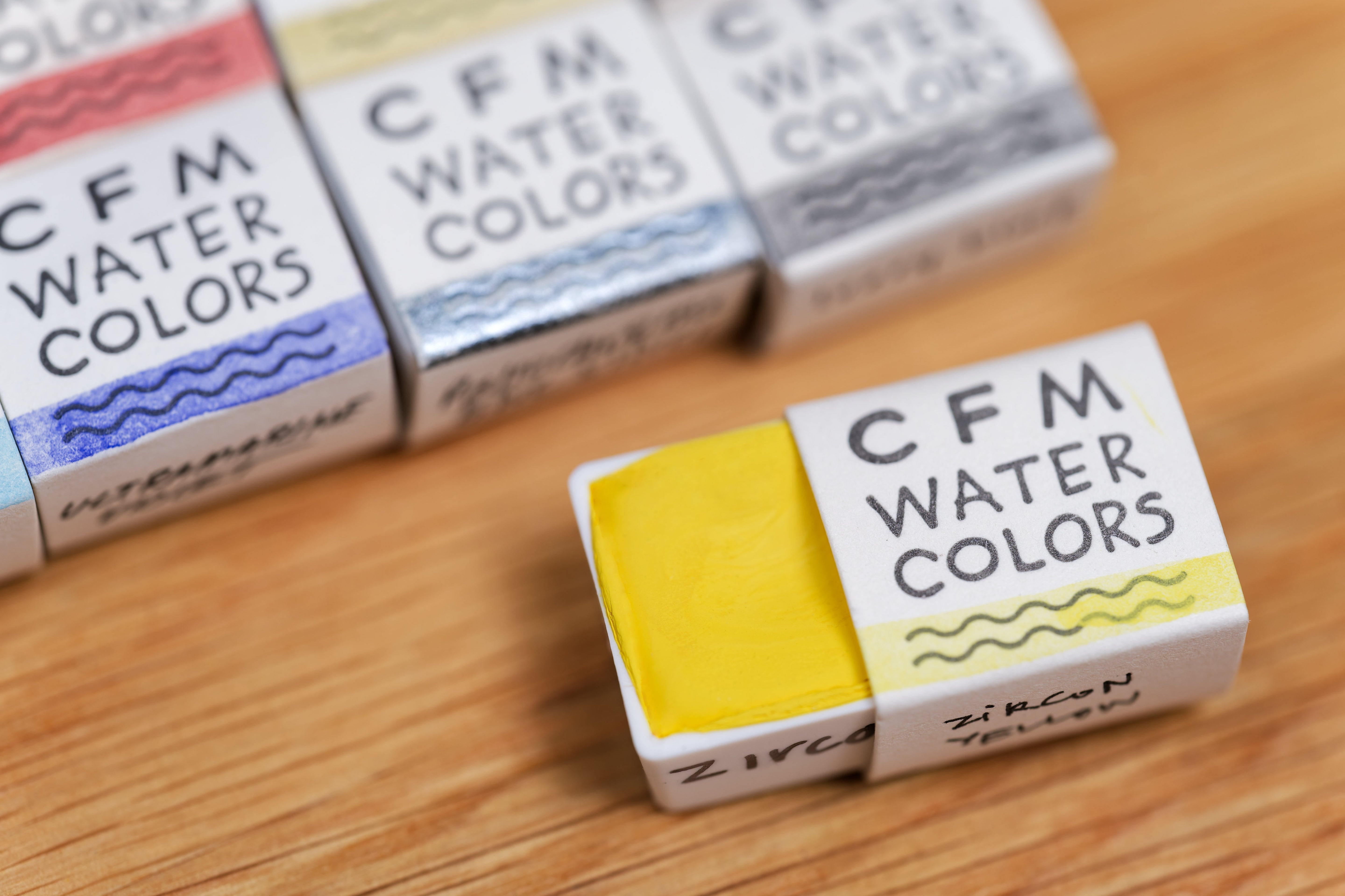 CfM Watercolor Half Pan, Paliochrome Blue Silver