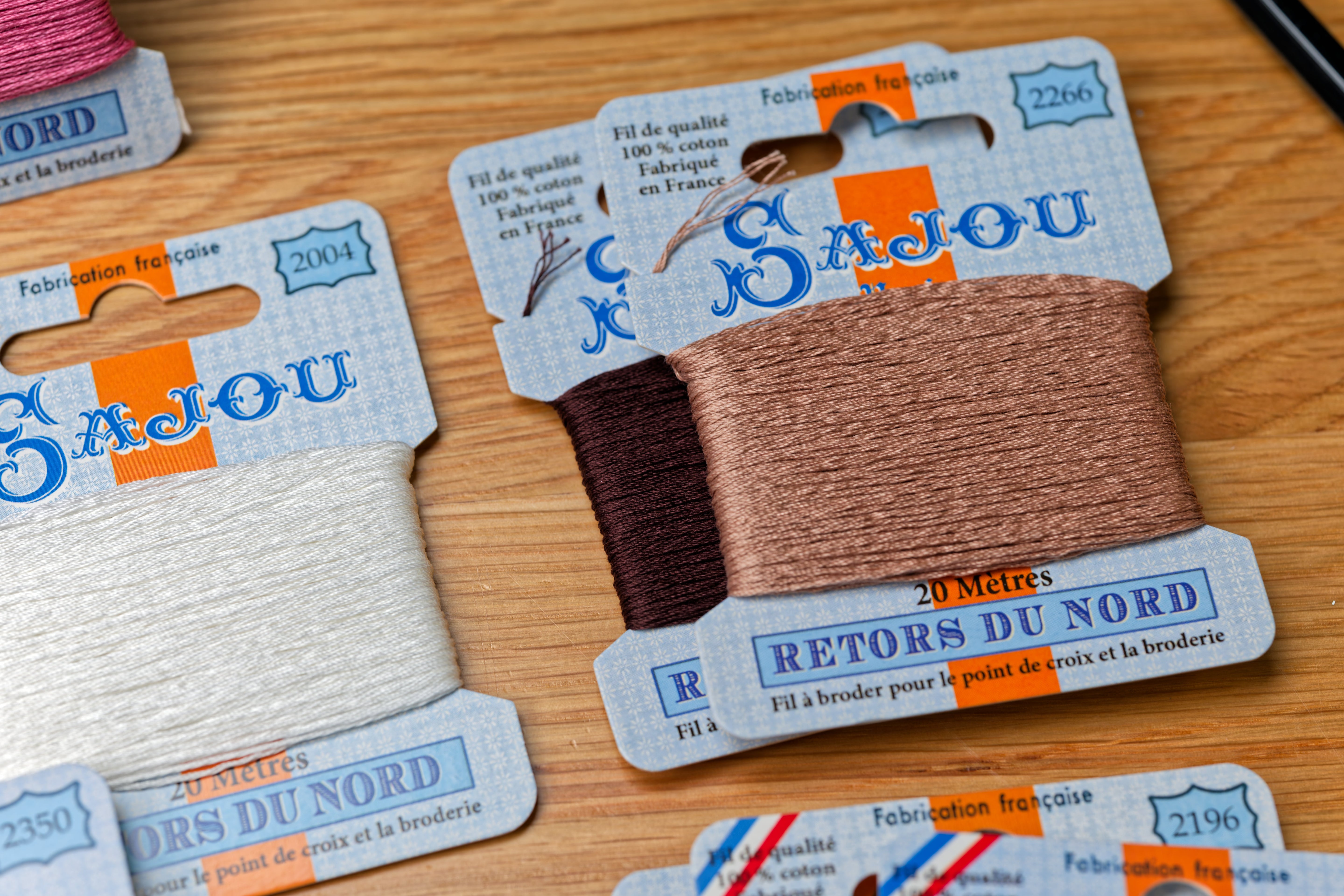 Retors du Nord Embroidery Floss, 12 Vintage Colors