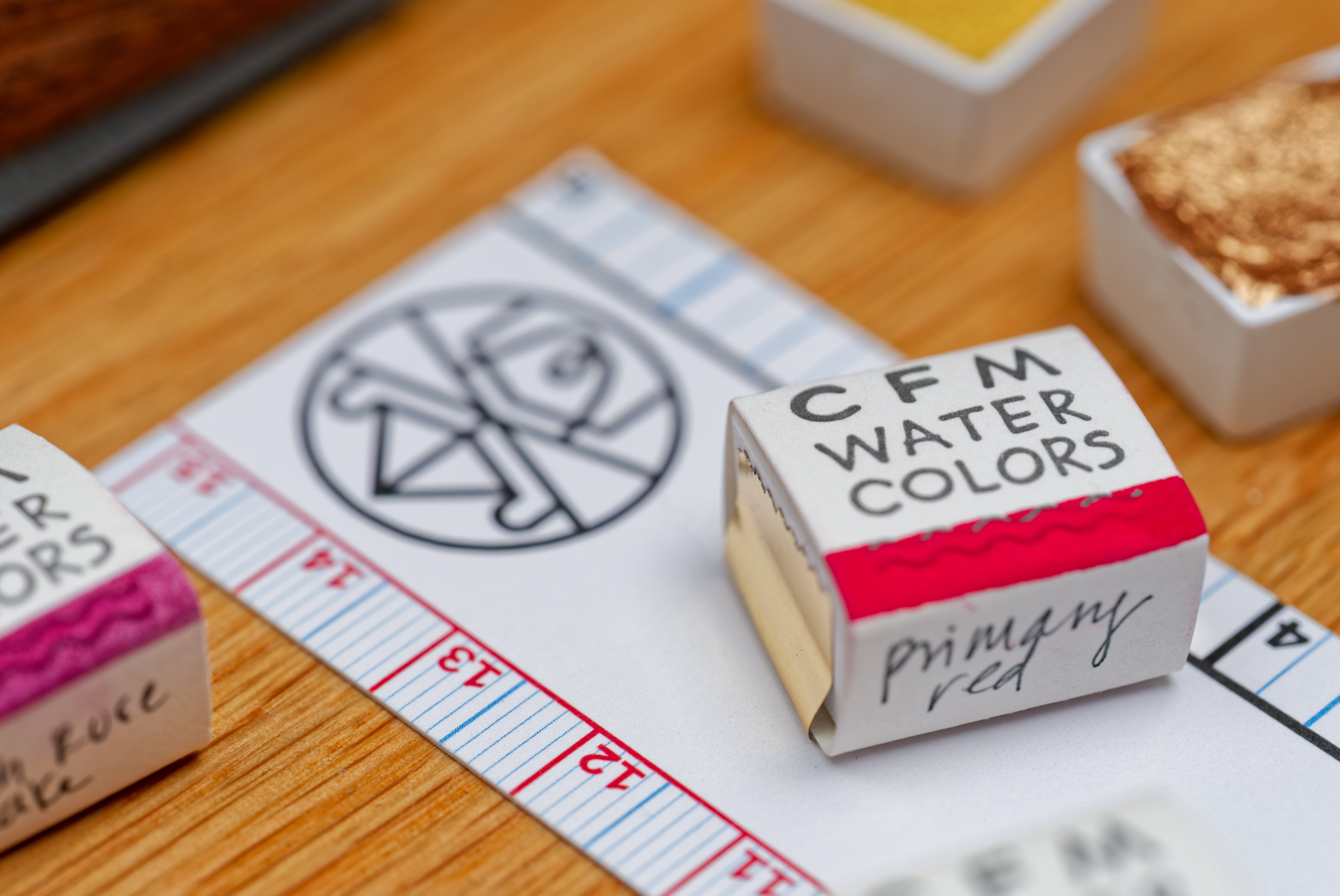 CfM Watercolor Half Pan, Primary Red