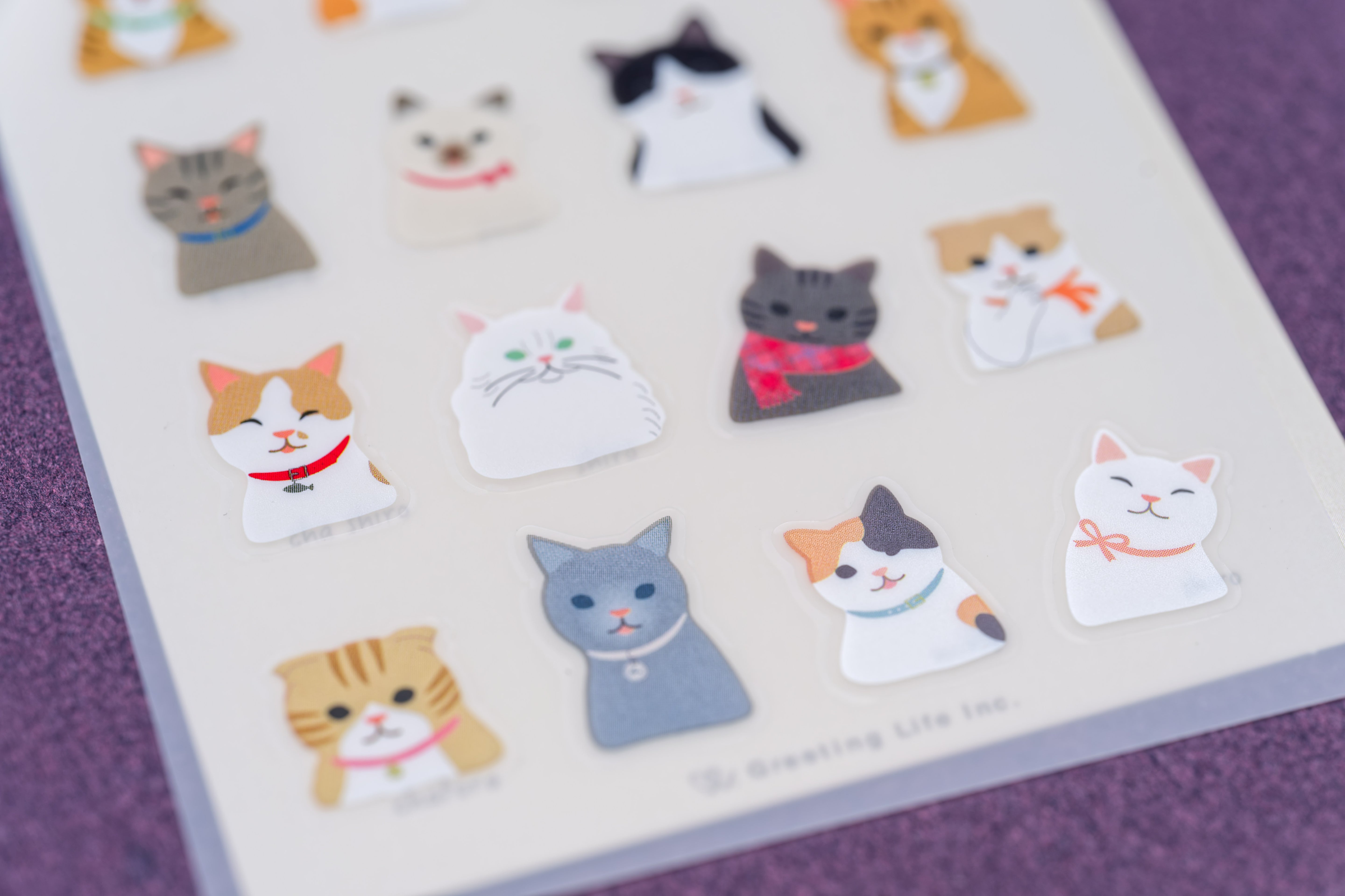 Die-Cut Animal Sticker Sheet (Cats)