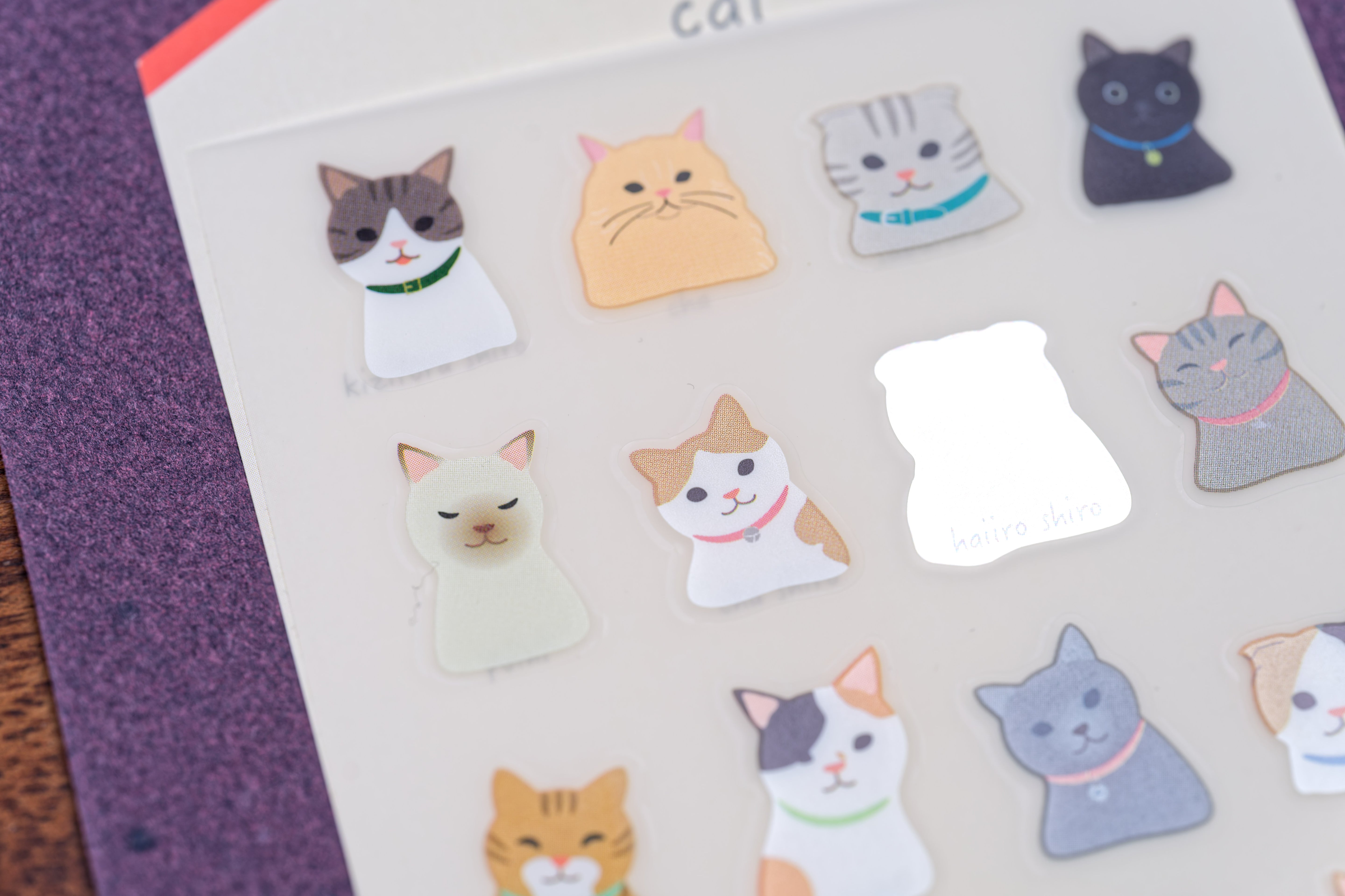 Die-Cut Animal Sticker Sheet (Cats)