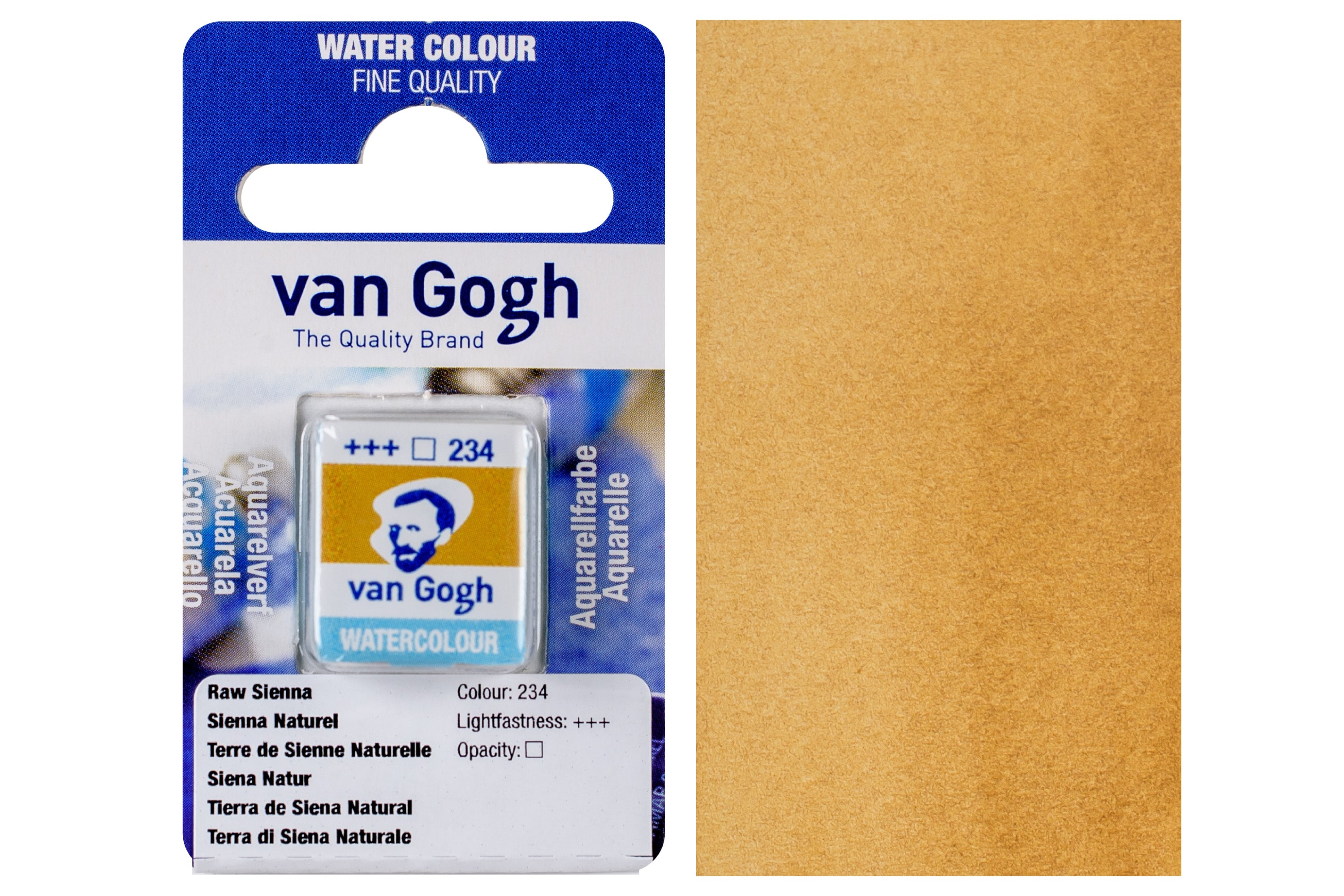 Van Gogh Watercolor Half Pan, #234 Raw Sienna