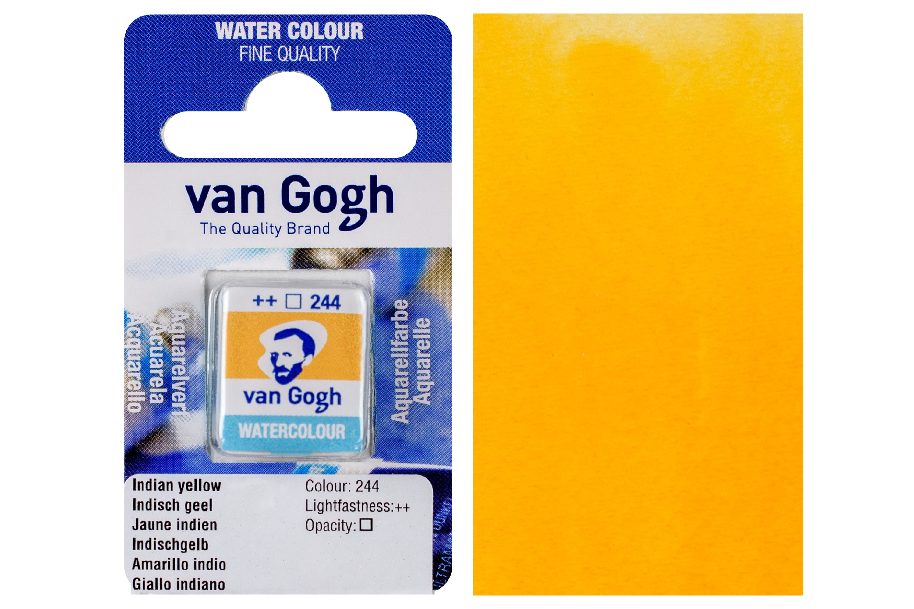 Van Gogh Watercolor Half Pan, #244 Indian Yellow