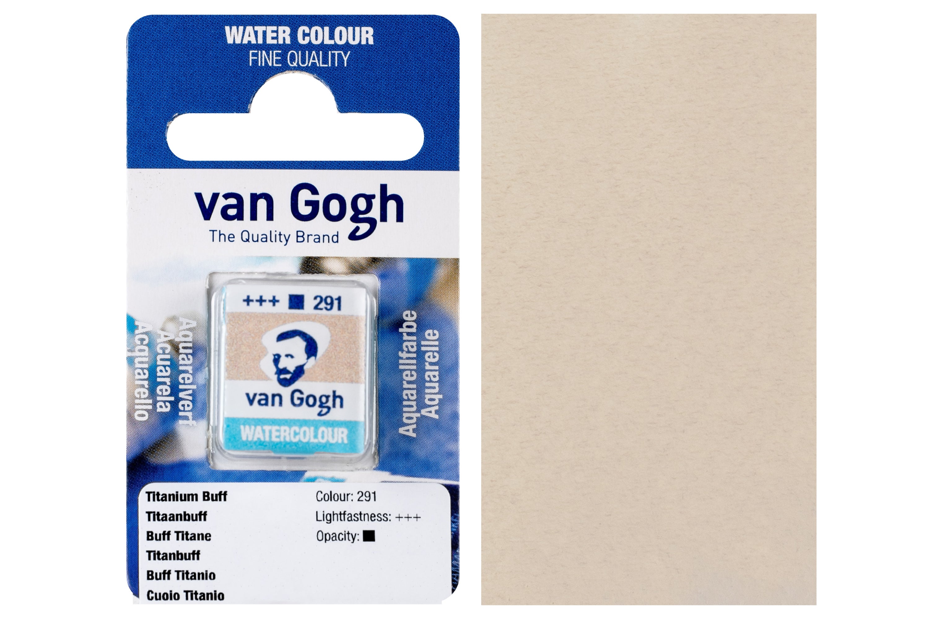 Van Gogh Watercolor Half Pan, #291 Titanium Buff