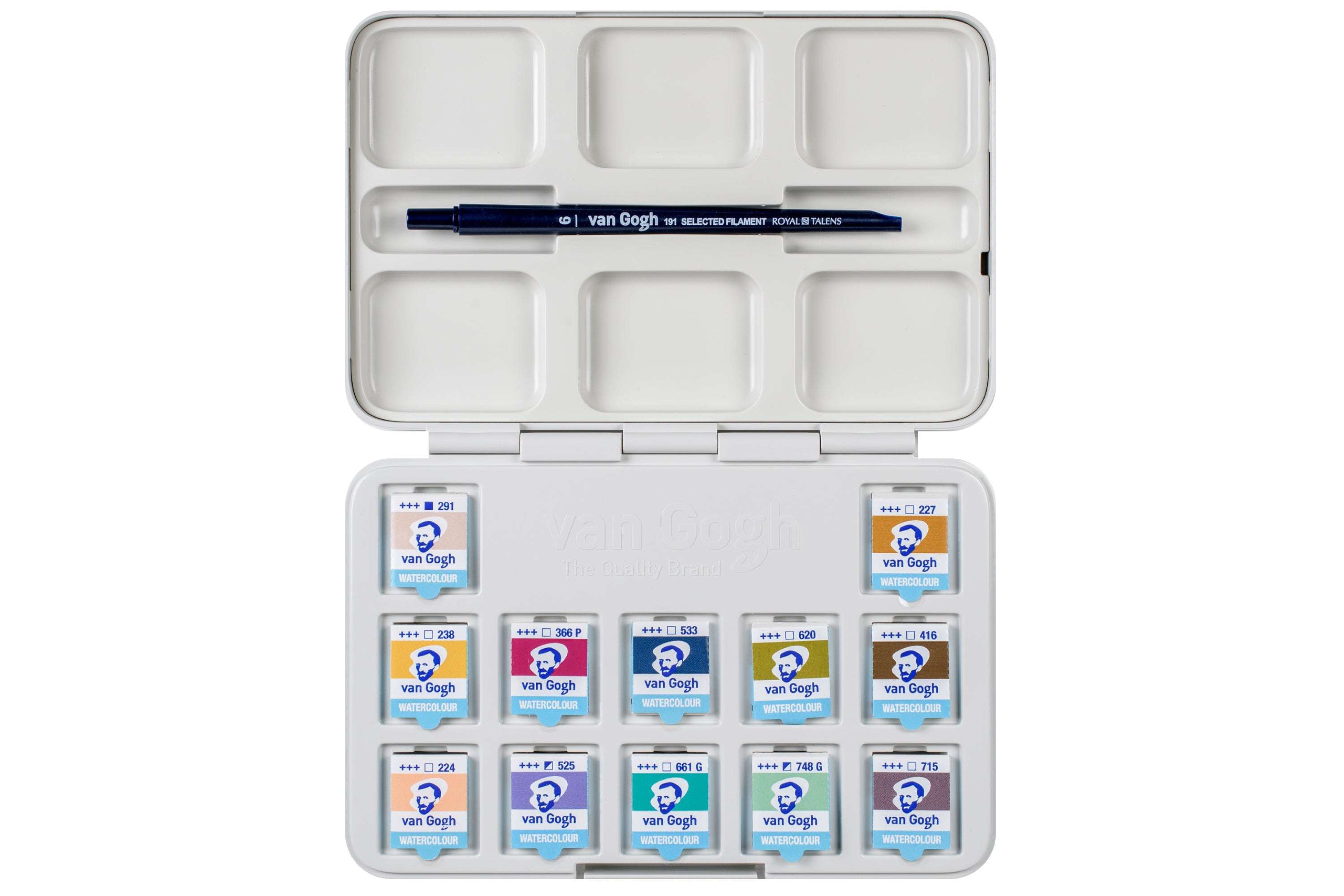 Van Gogh Watercolor, Muted Colors Set of 12