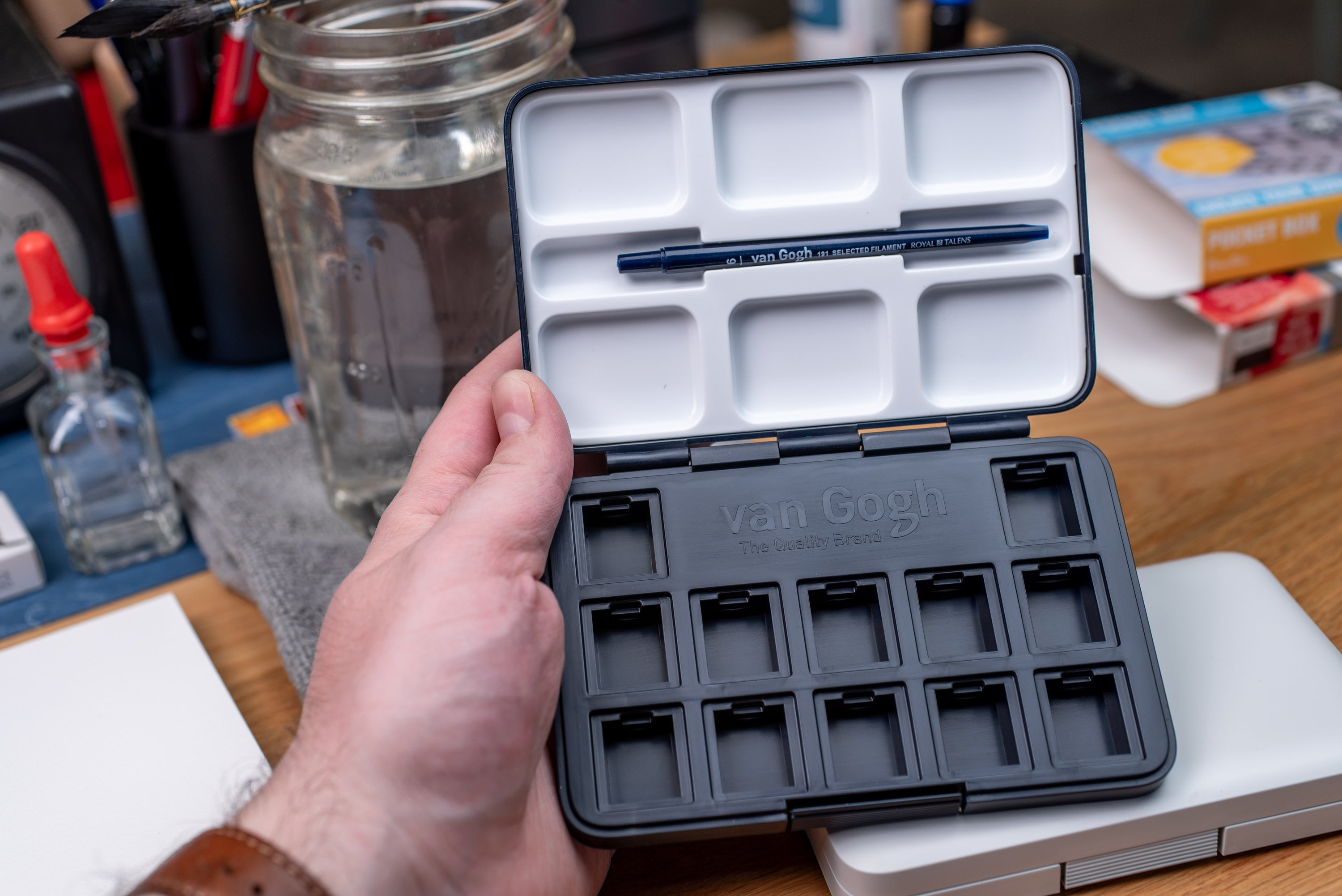 Van Gogh Watercolor Half Pan, #224 Naples Yellow Red