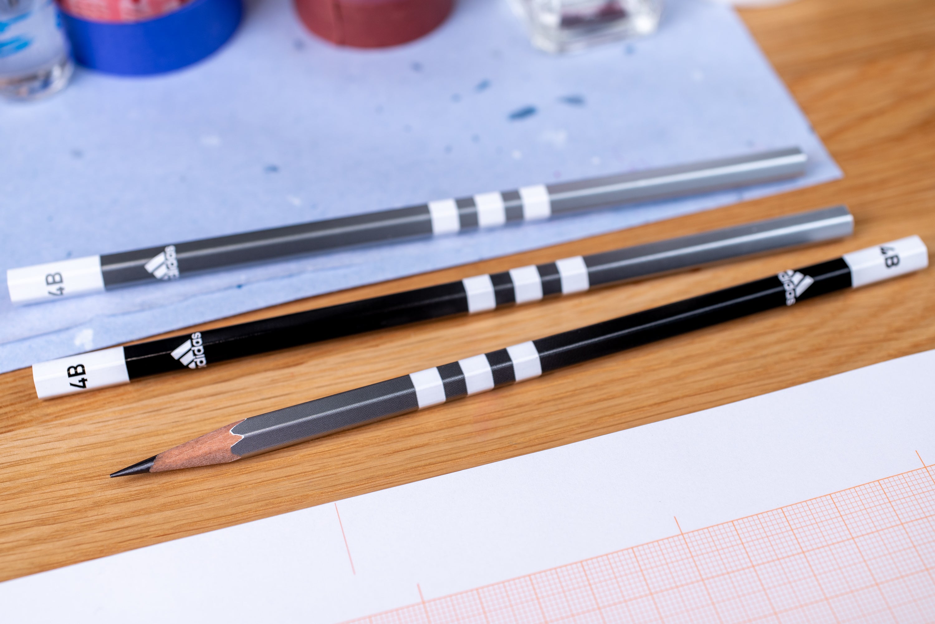 Mitsubishi ⨉ Adidas Pencils, 4B, Set of 3