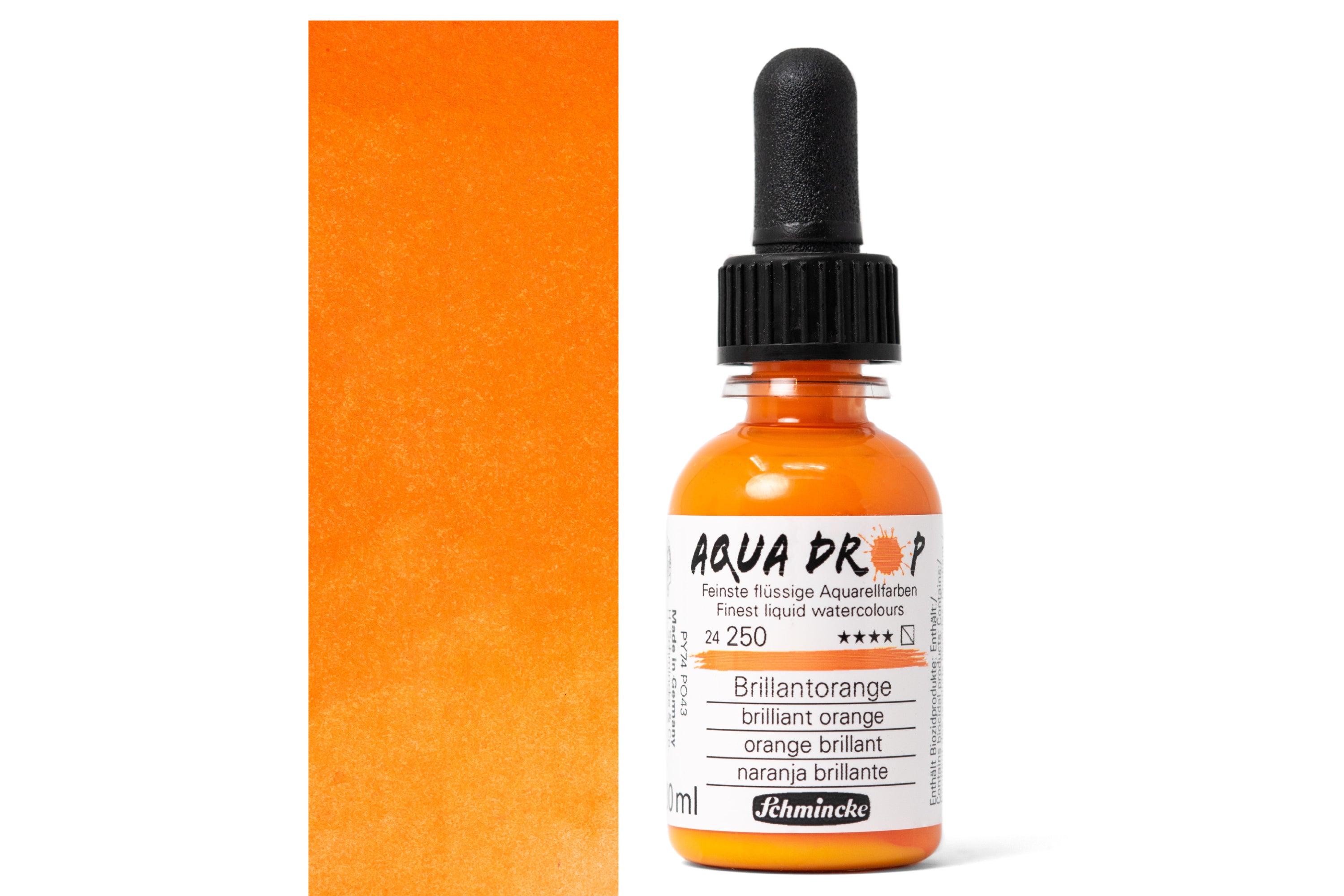 Aqua Drop Liquid Watercolors, #250 Brilliant Orange