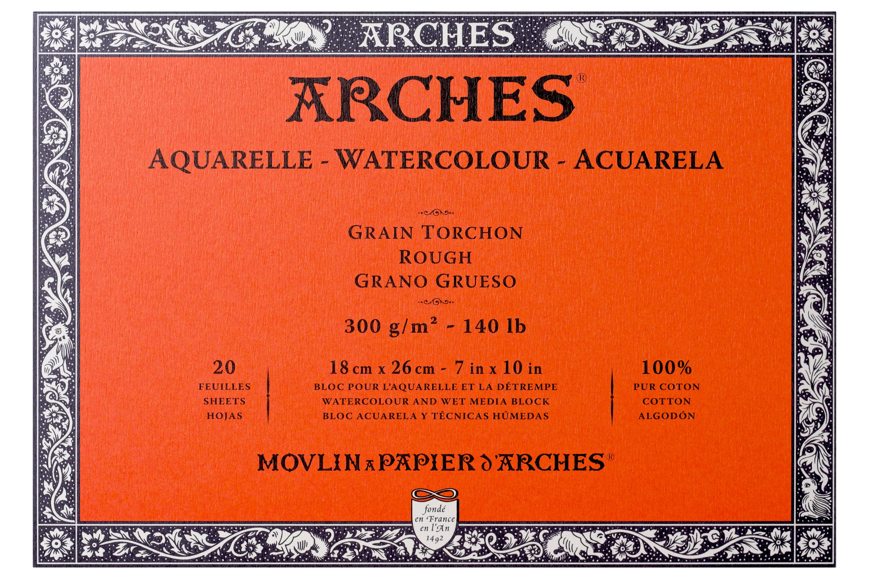 Arches Watercolor Paper Block, Rough, 7" x 10"