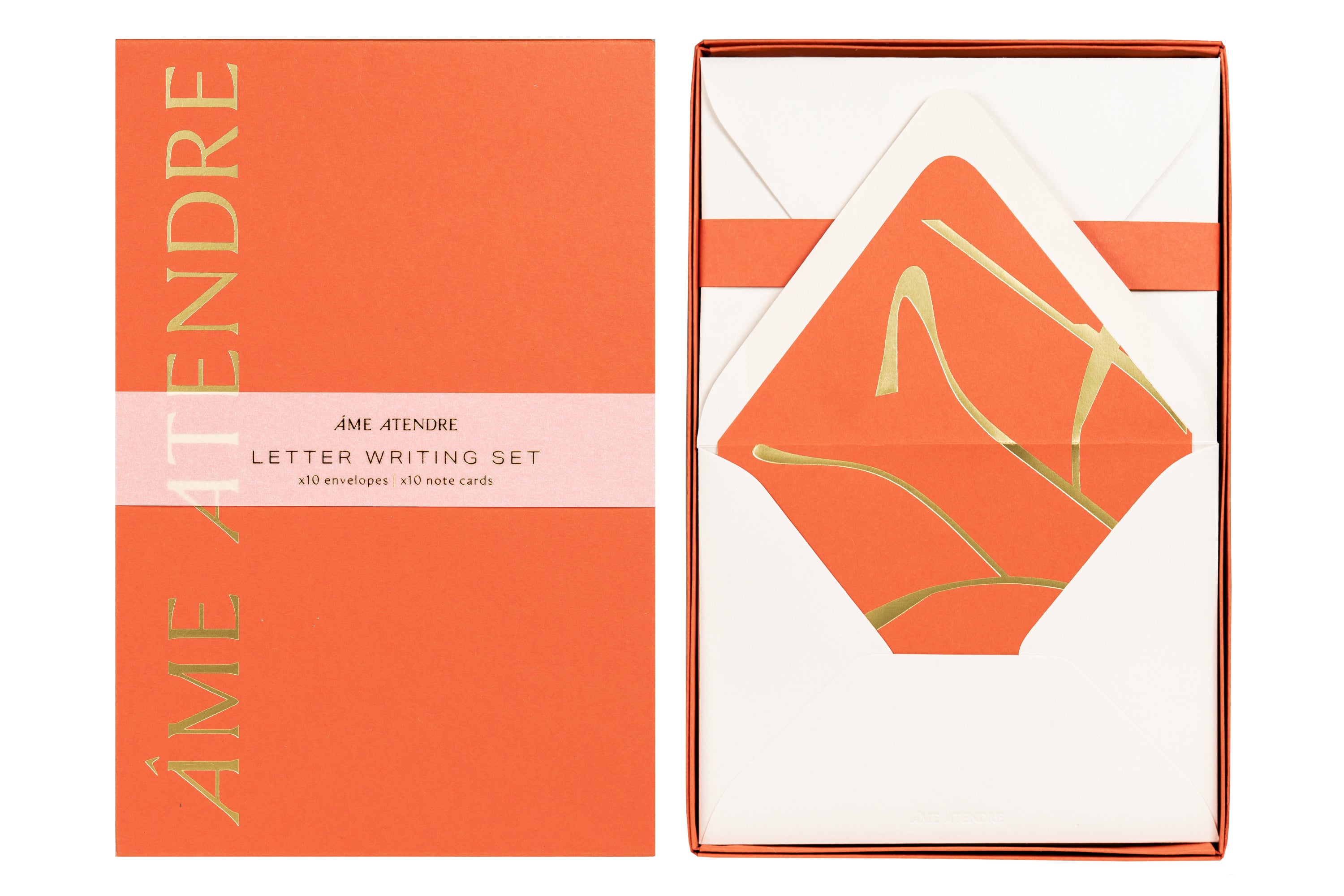 Handmade Stationery Set, Persimmon