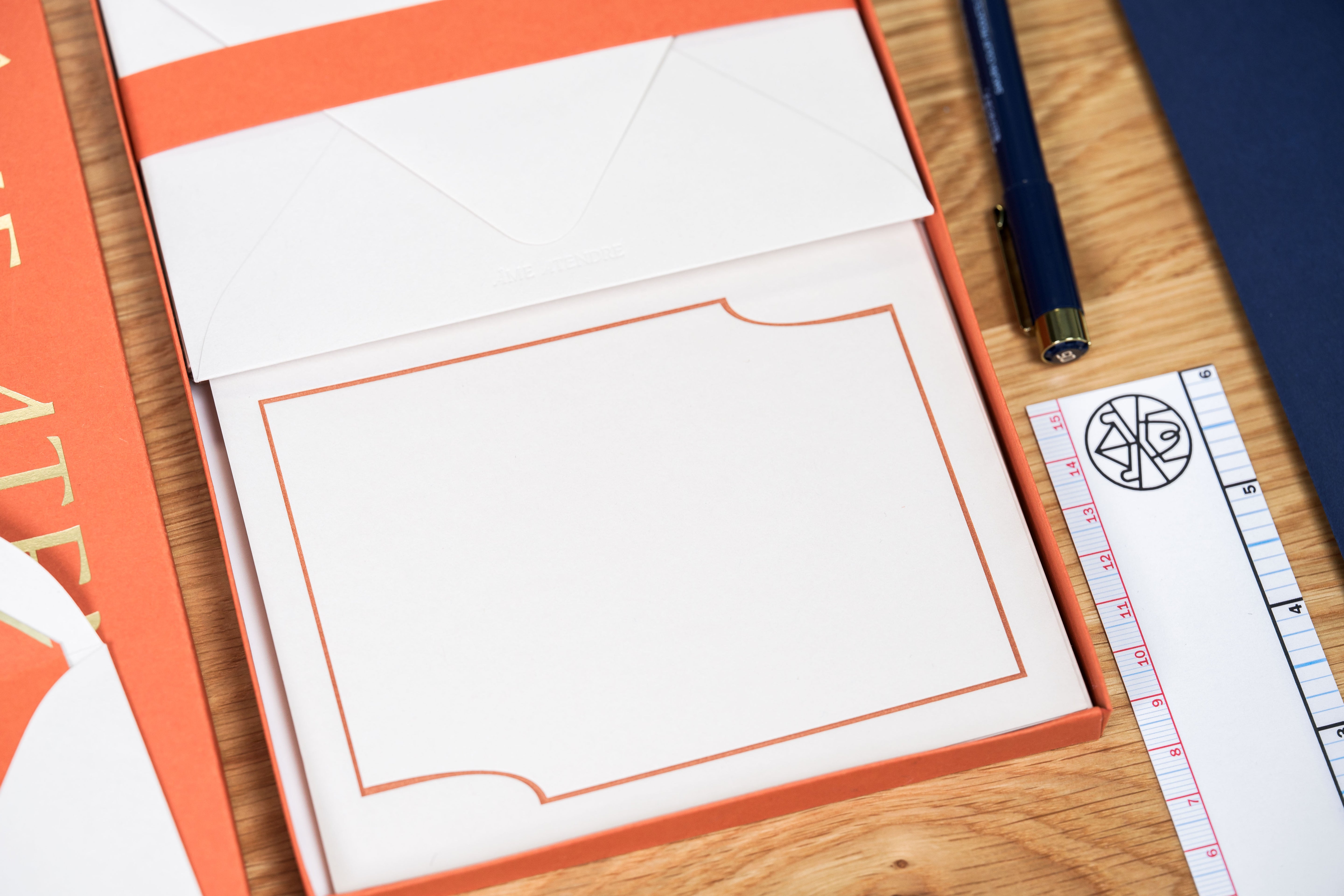 Handmade Stationery Set, Persimmon