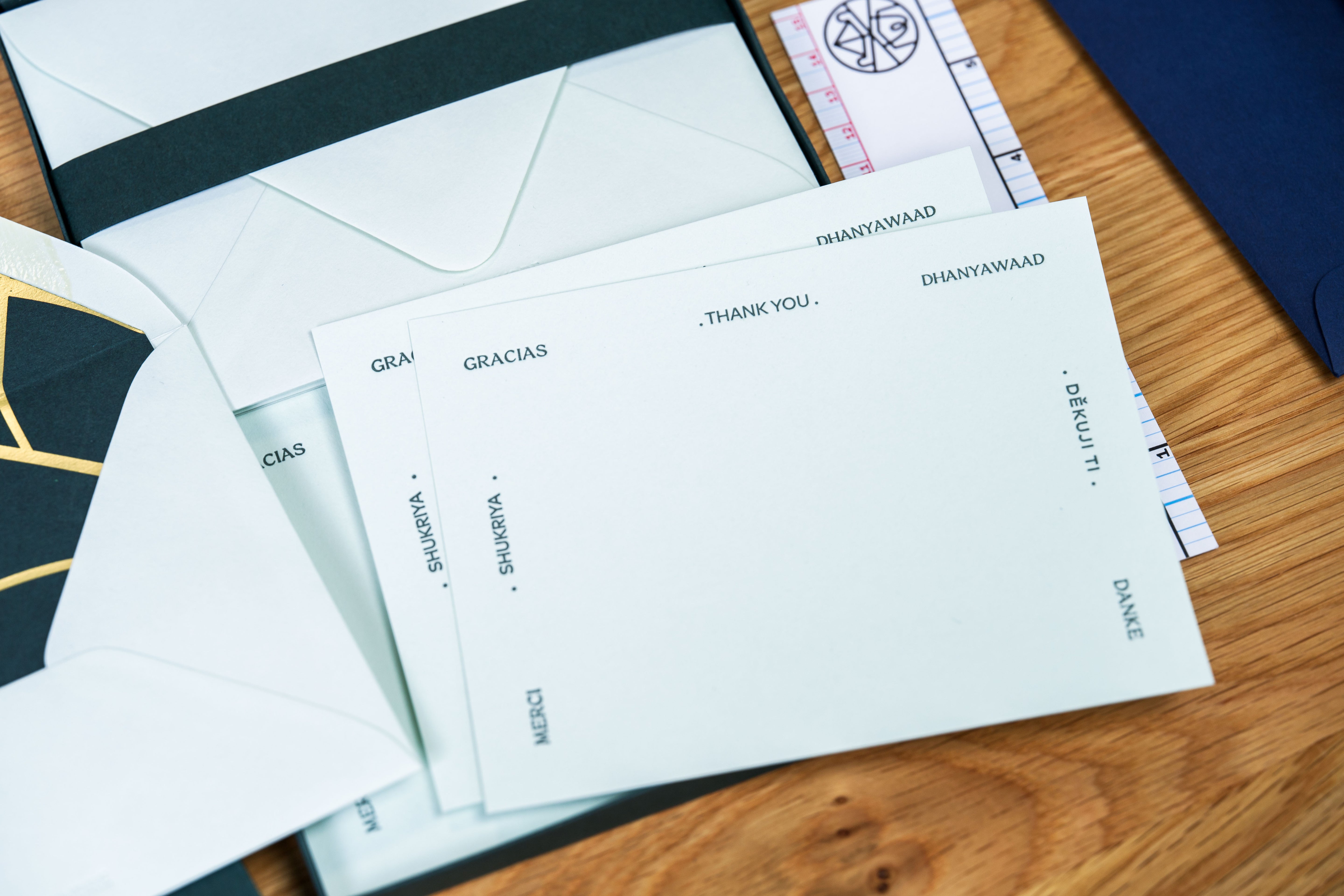 Handmade Thank-You Note Set, Pine