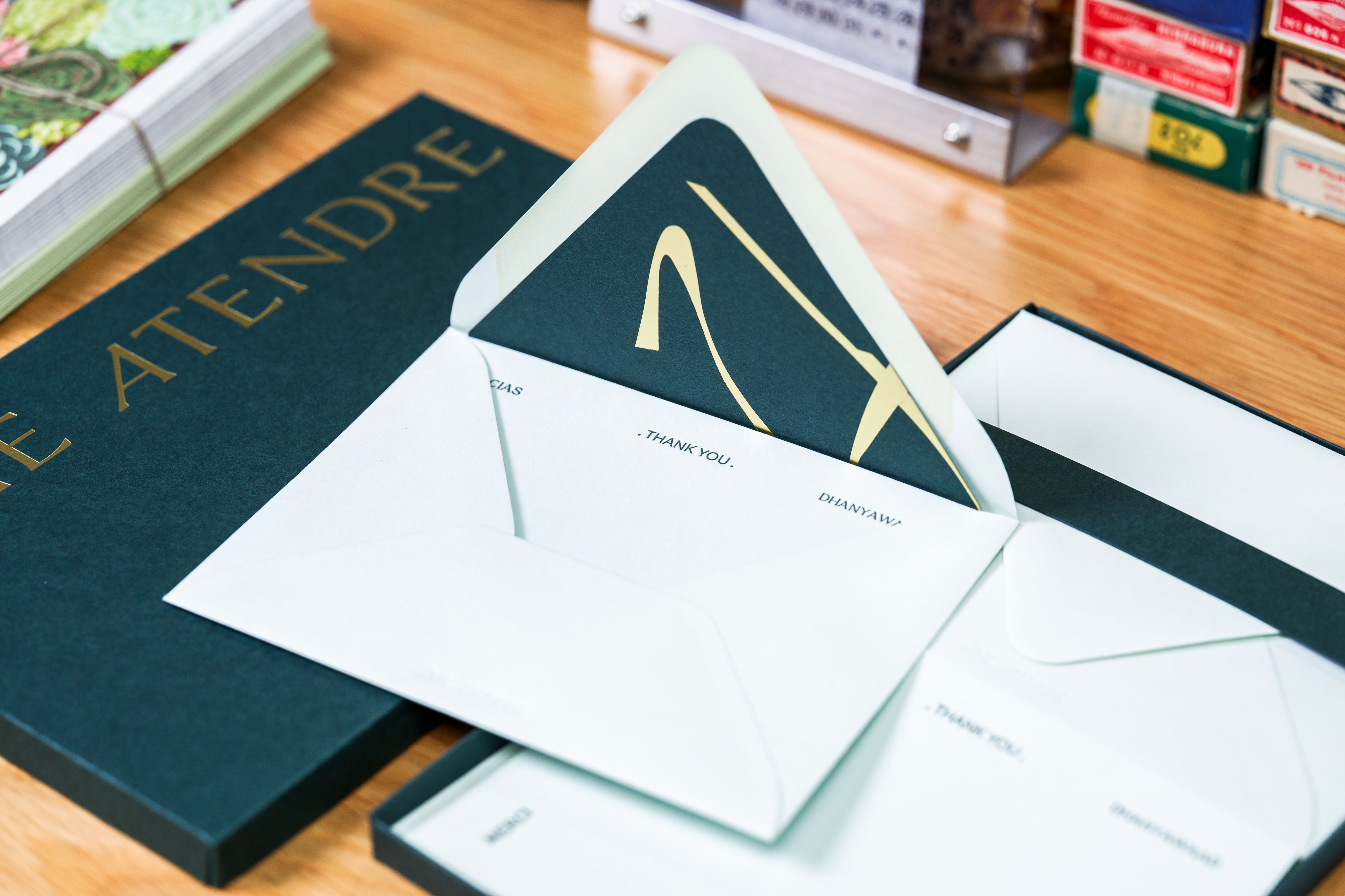 Handmade Thank-You Note Set, Pine