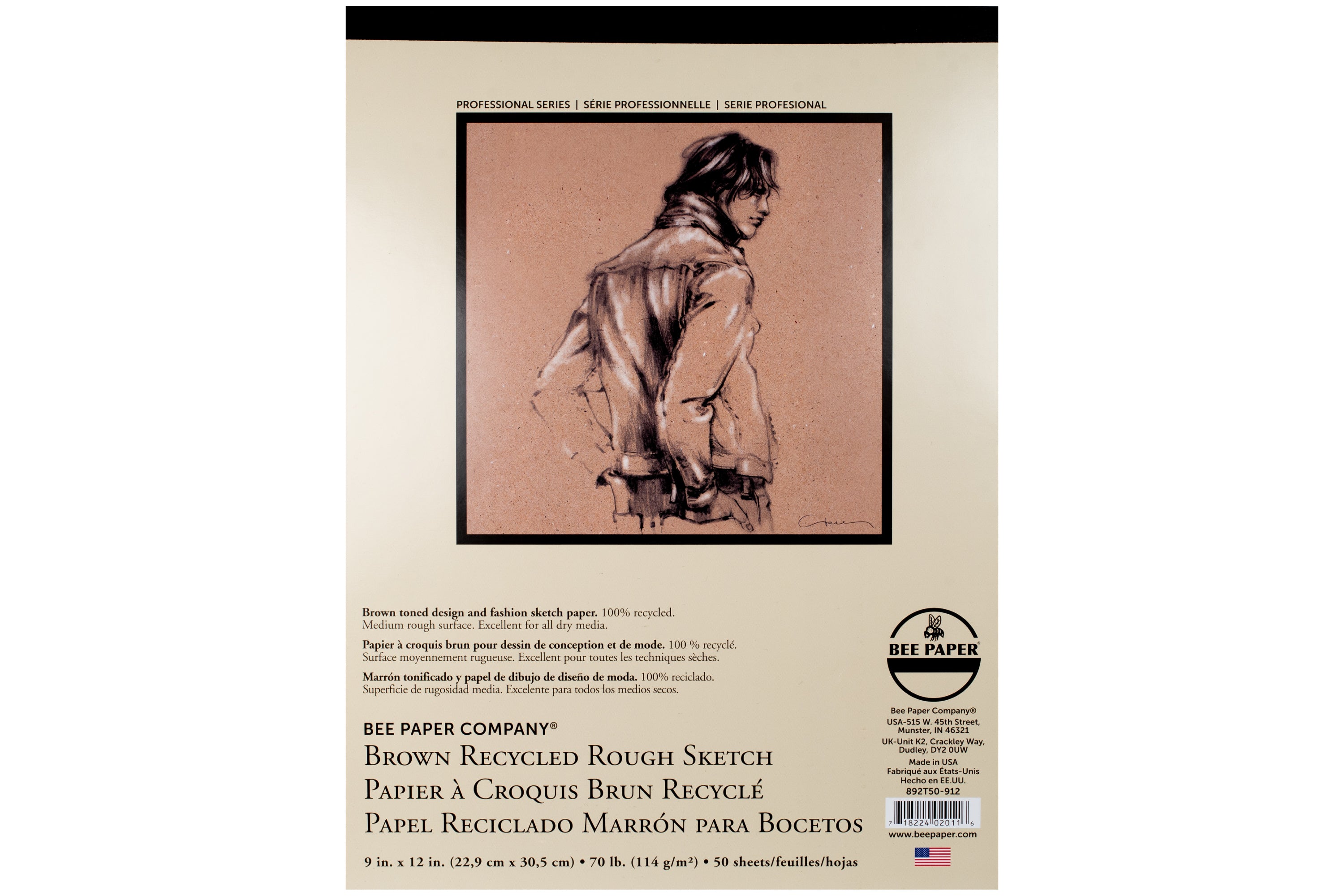 Brown Recycled Rough Sketch Pad