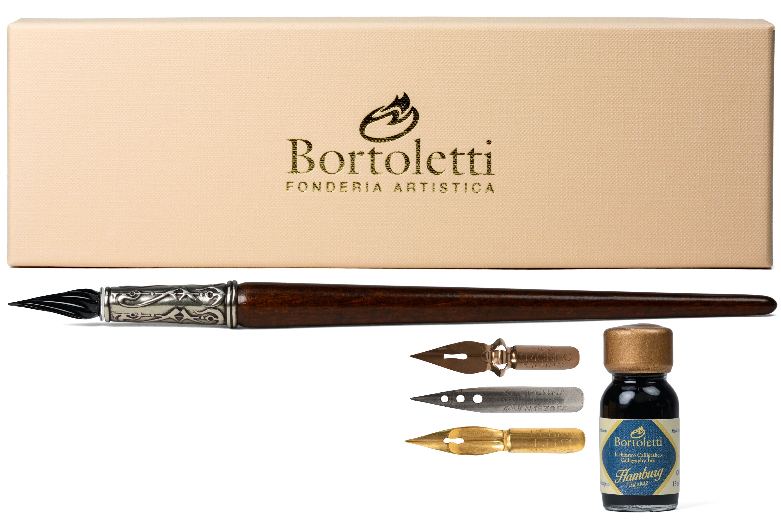 Murano Black Glass Pen Set