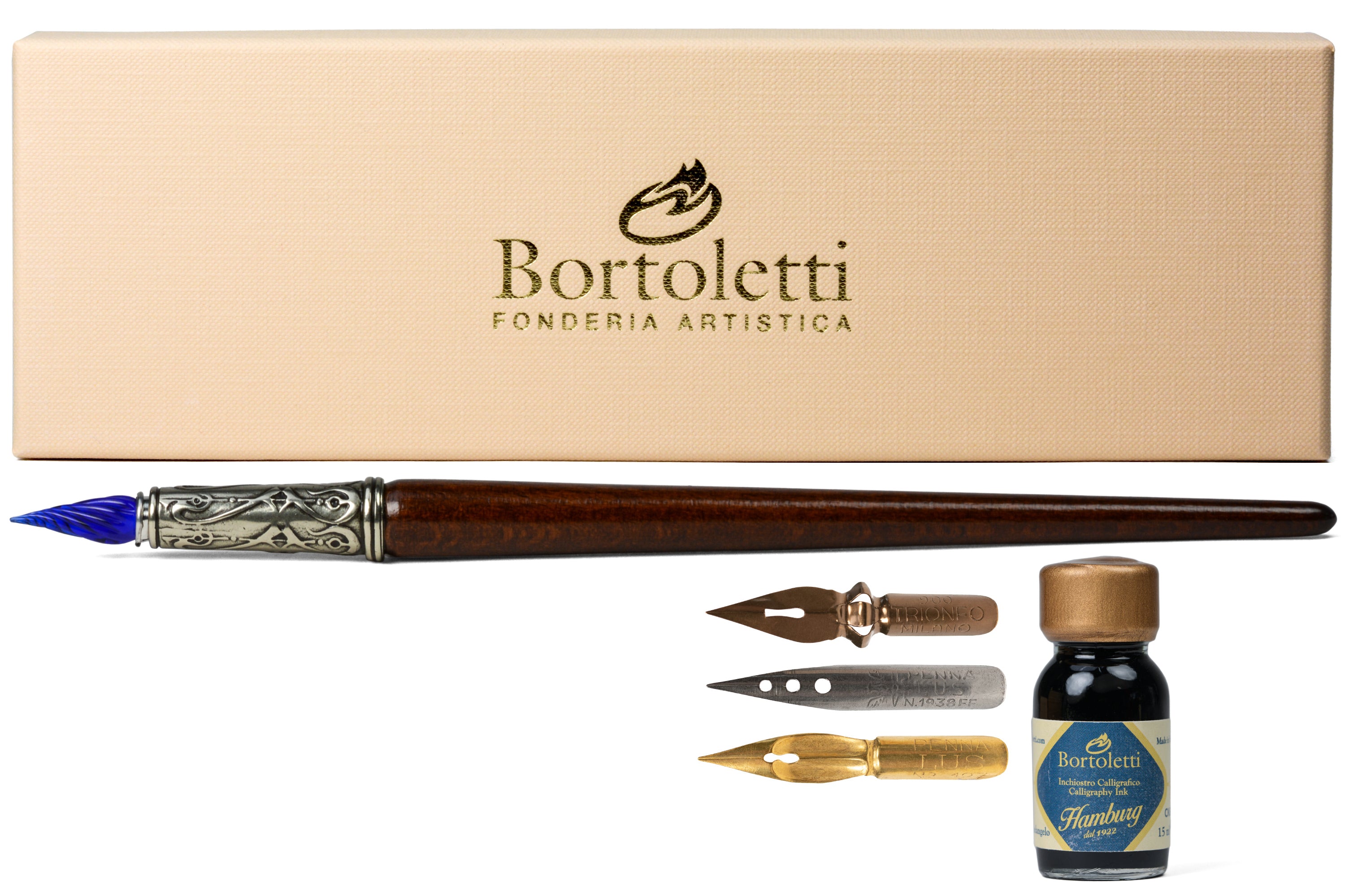 Murano Blue Glass Pen Set