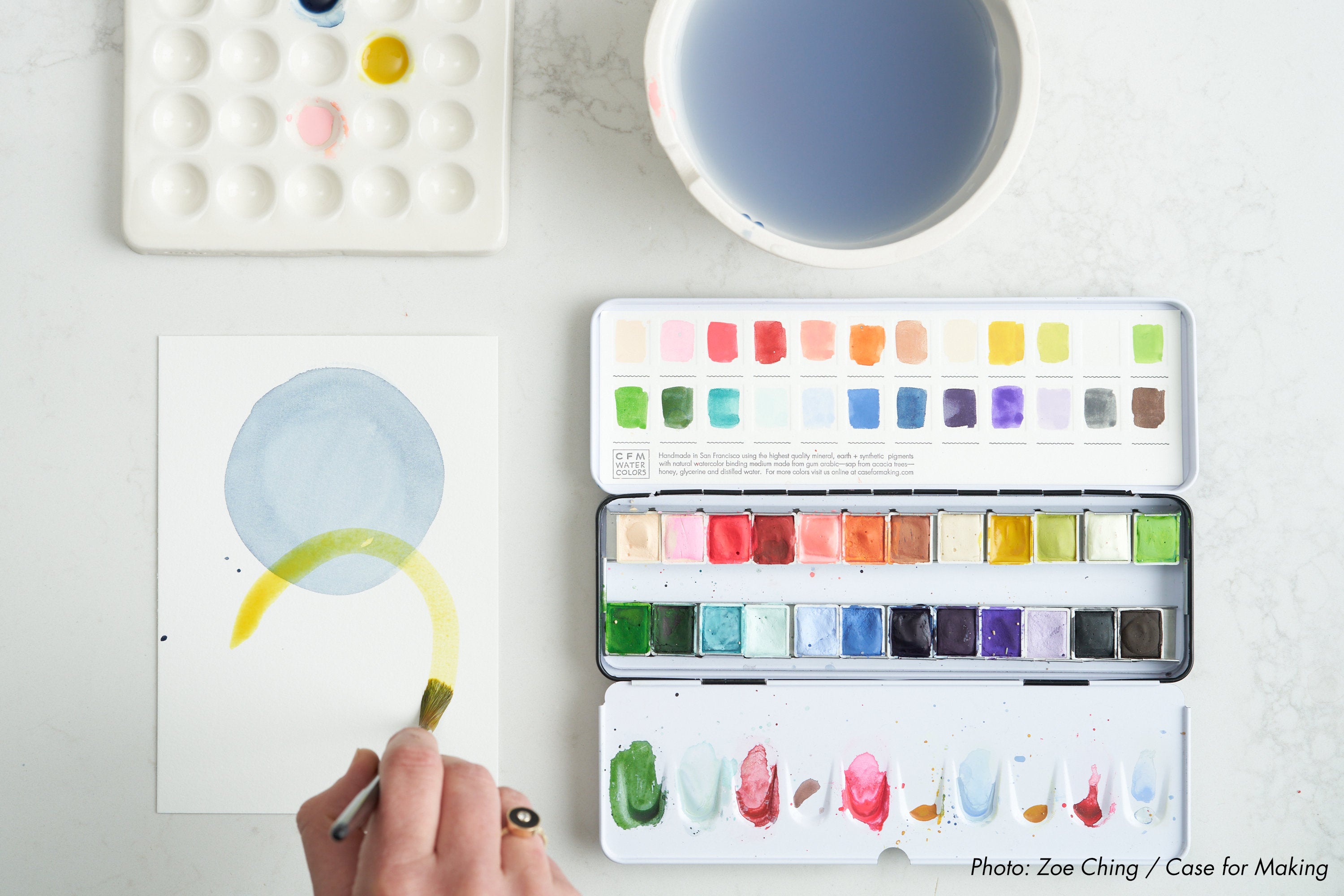 CfM Watercolor Half Pan, Cerulean