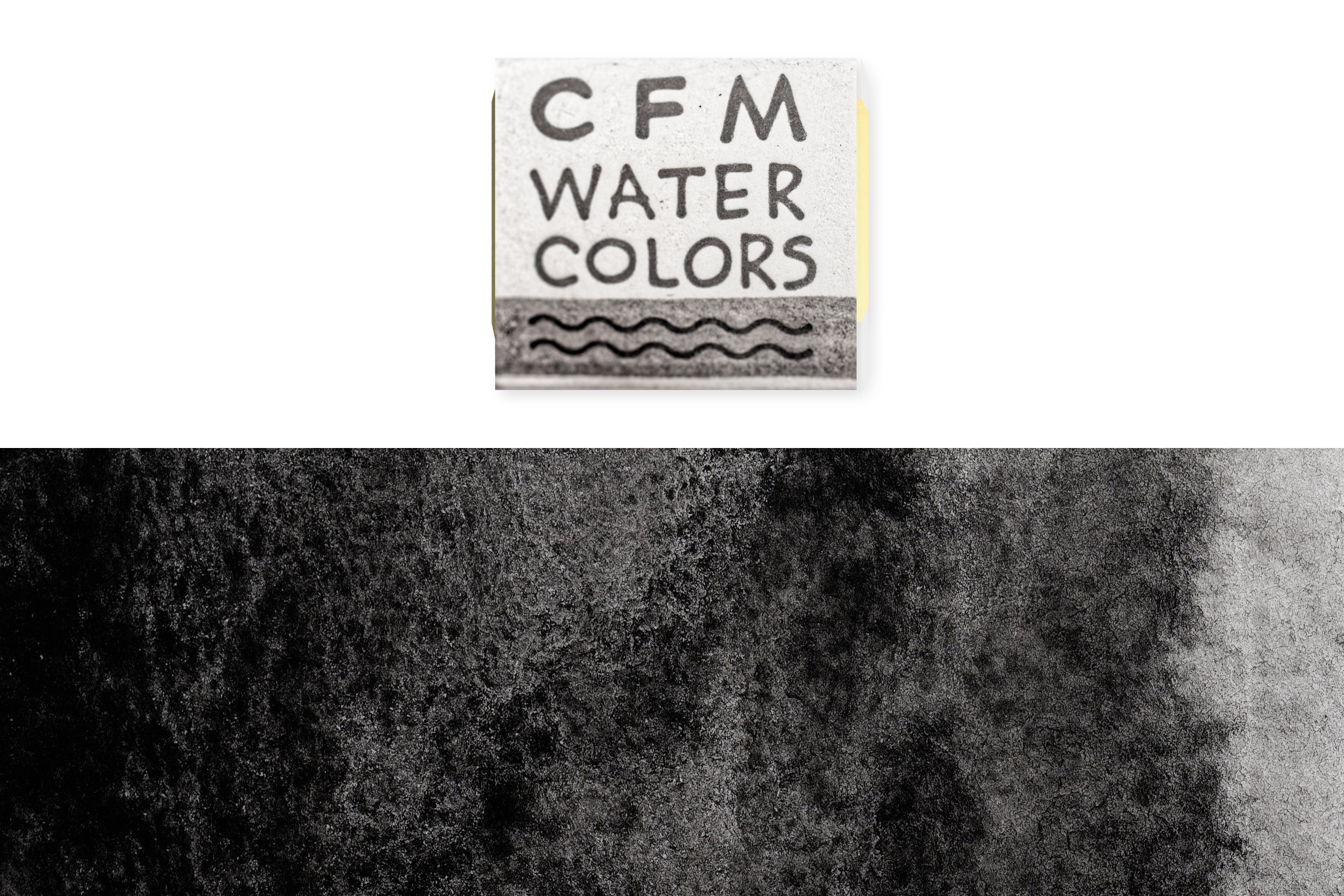 CfM Watercolor Half Pan, Ivory Black