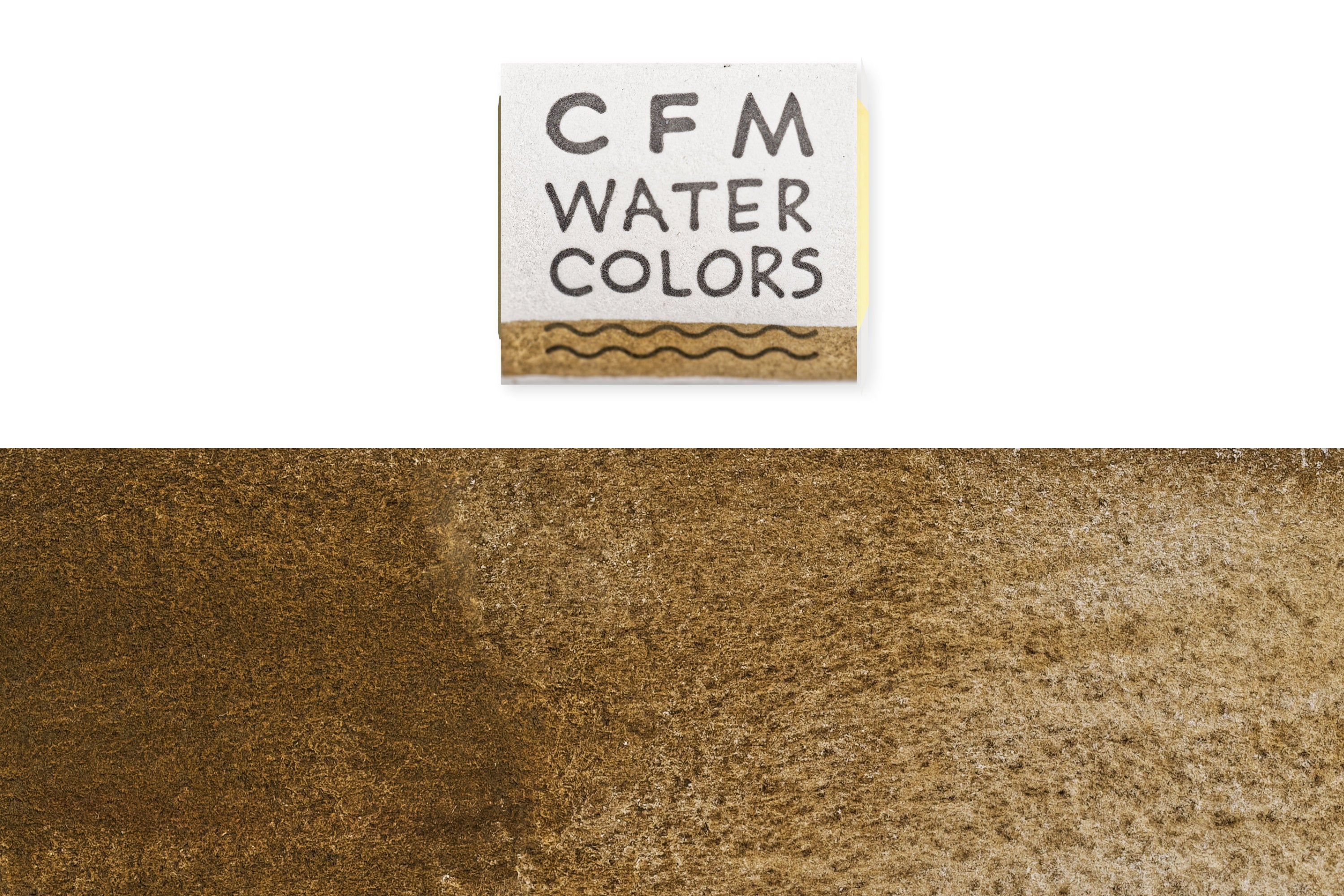 CfM Watercolor Half Pan, Raw Umber Greenish
