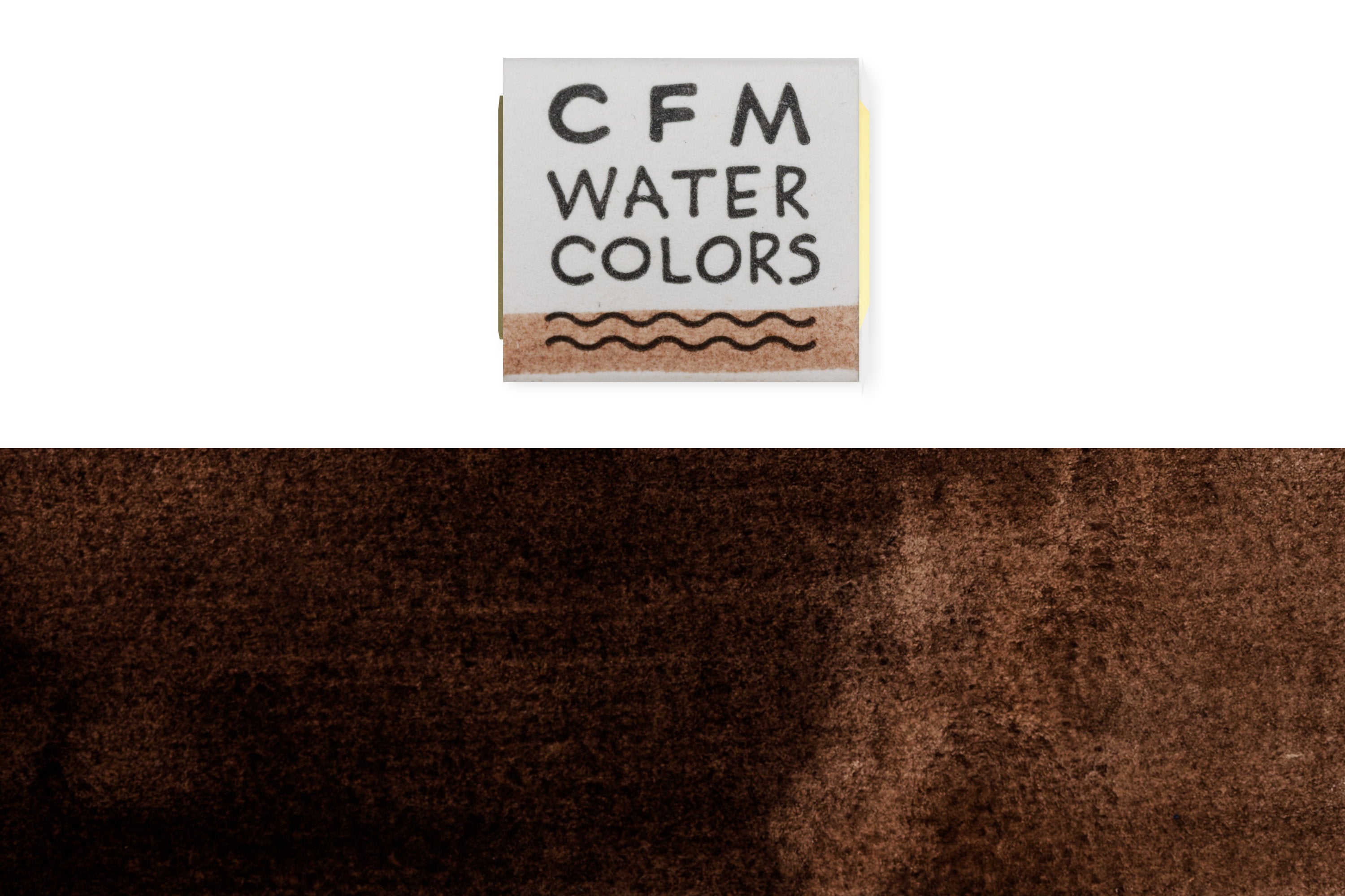 CfM Watercolor Half Pan, Burnt Umber Dark