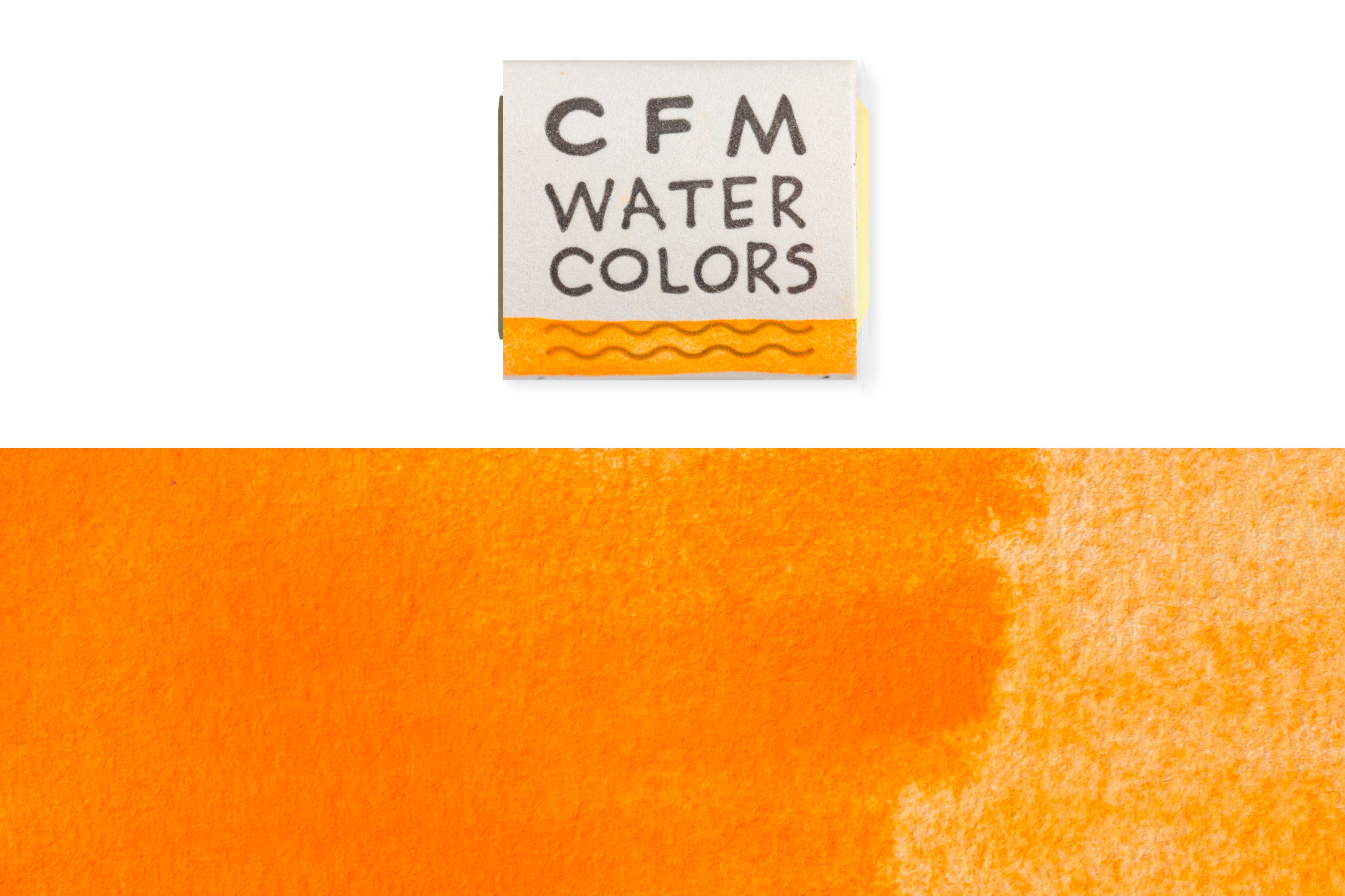 CfM Watercolor Half Pan, Fluorescent Orange