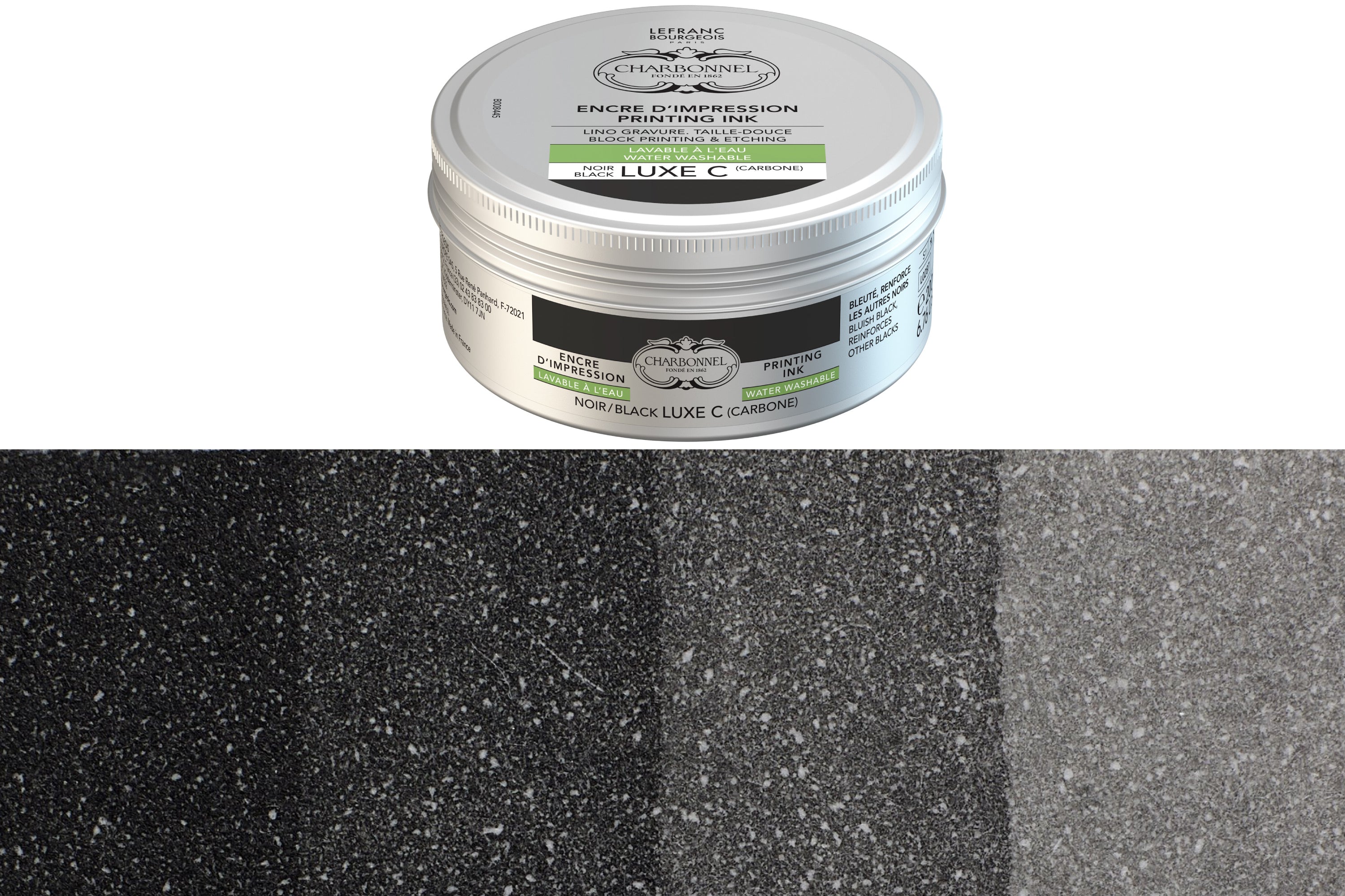 Water-Washable Oil-Based Printmaking Ink, Black Luxe C